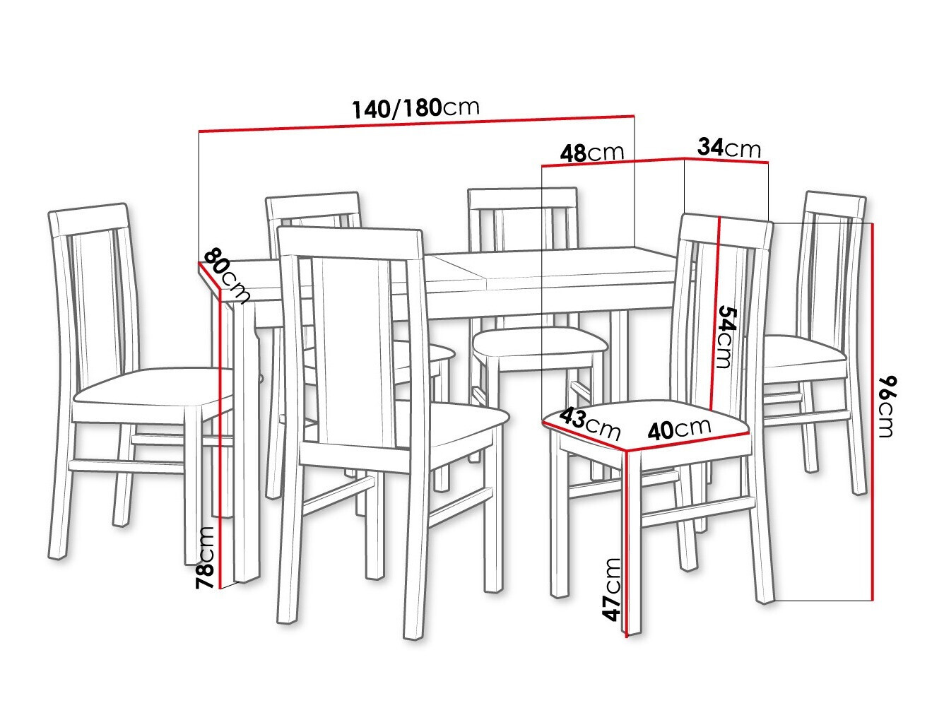 Spisestuesæt Victorville 315 (Hvid)