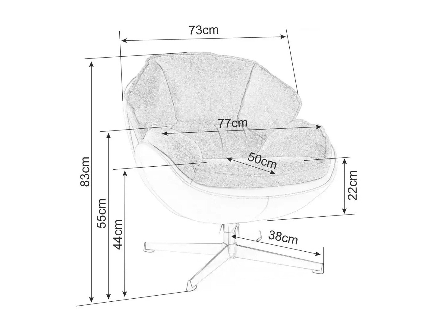 Lænestol Detroit 699 (Beige)