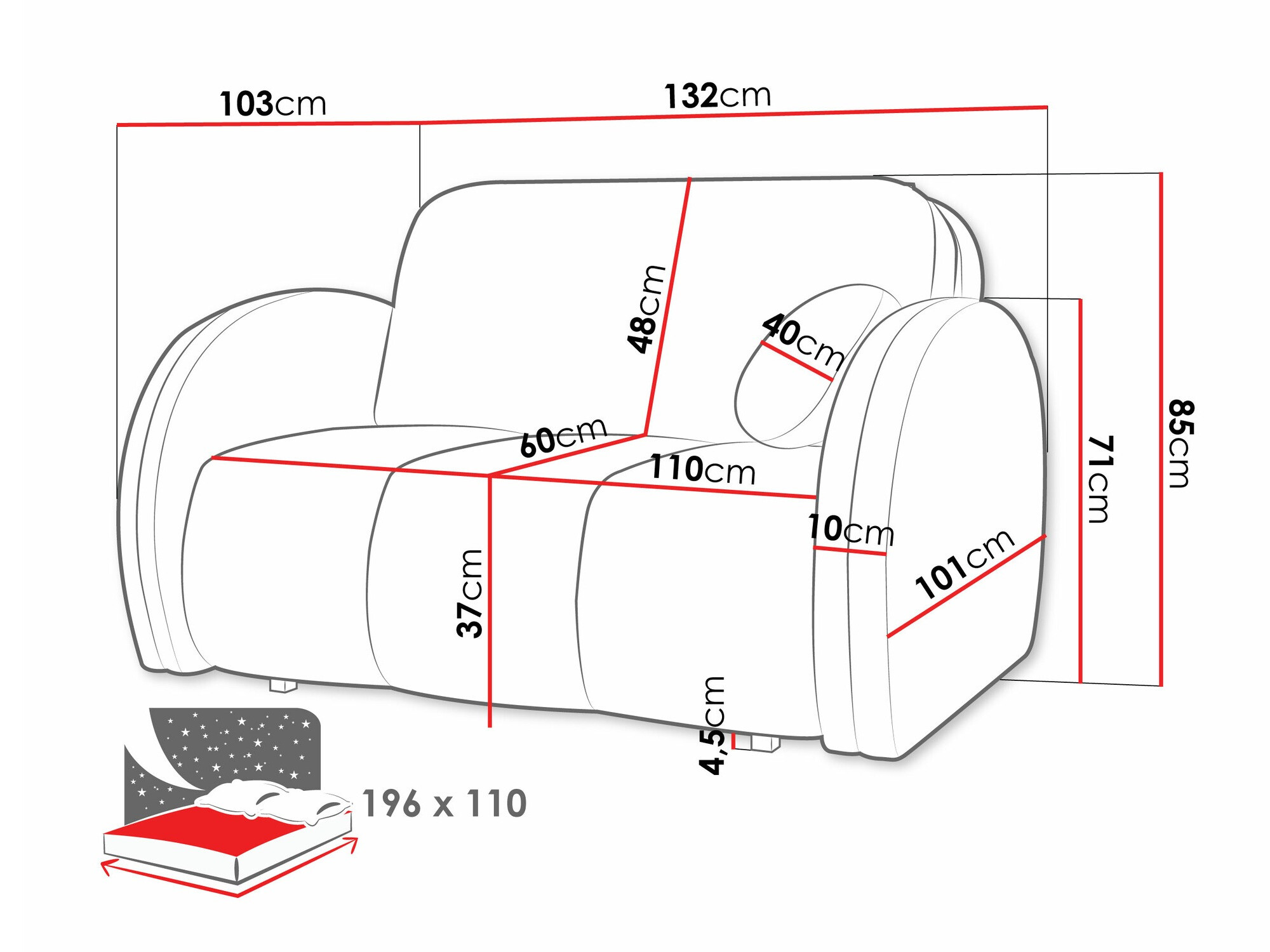 Sovesofa Citral II (Velo 621)