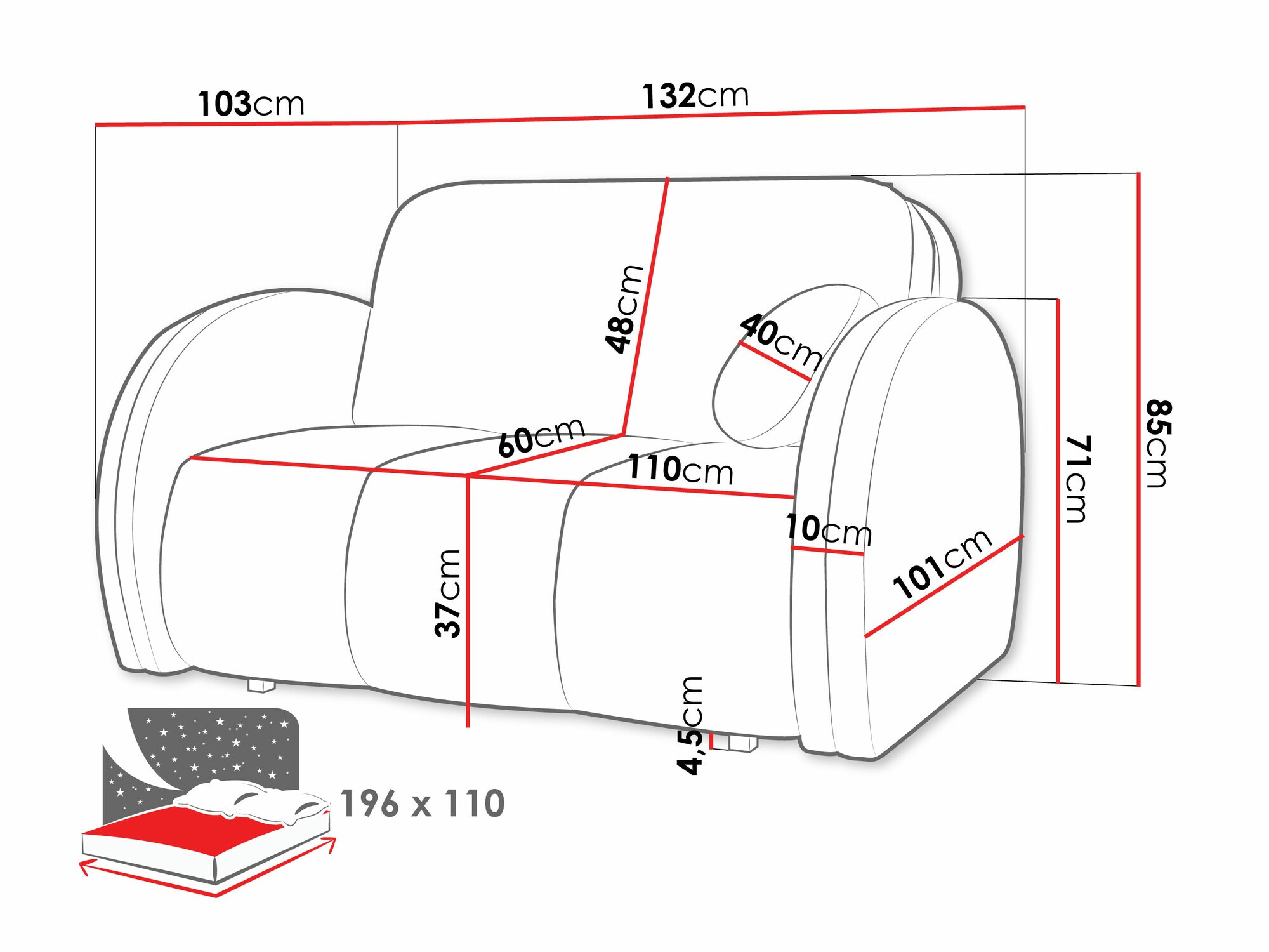 Sovesofa Citral II (Velo 623)