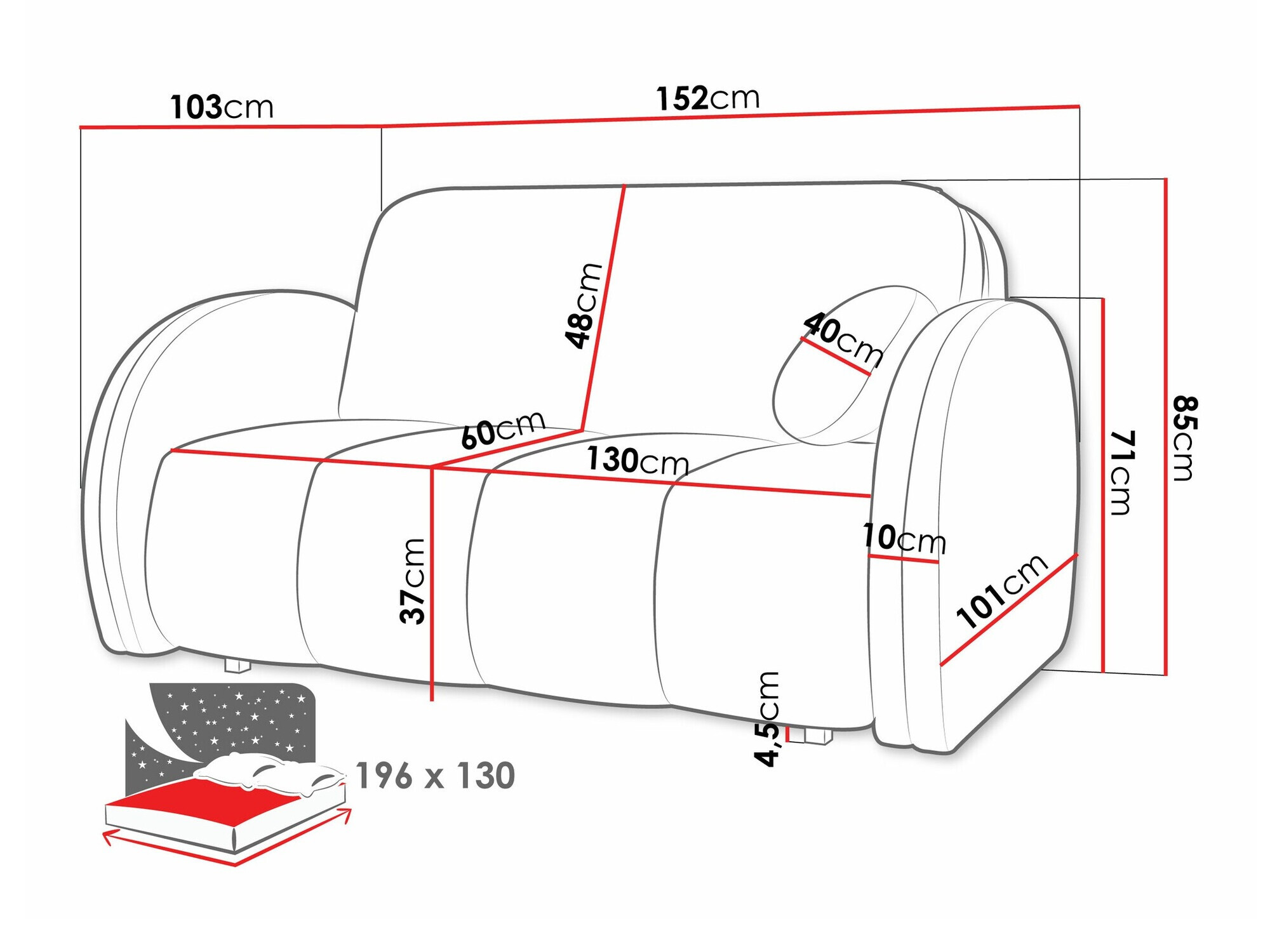 Sovesofa Citral III (Velo 623)
