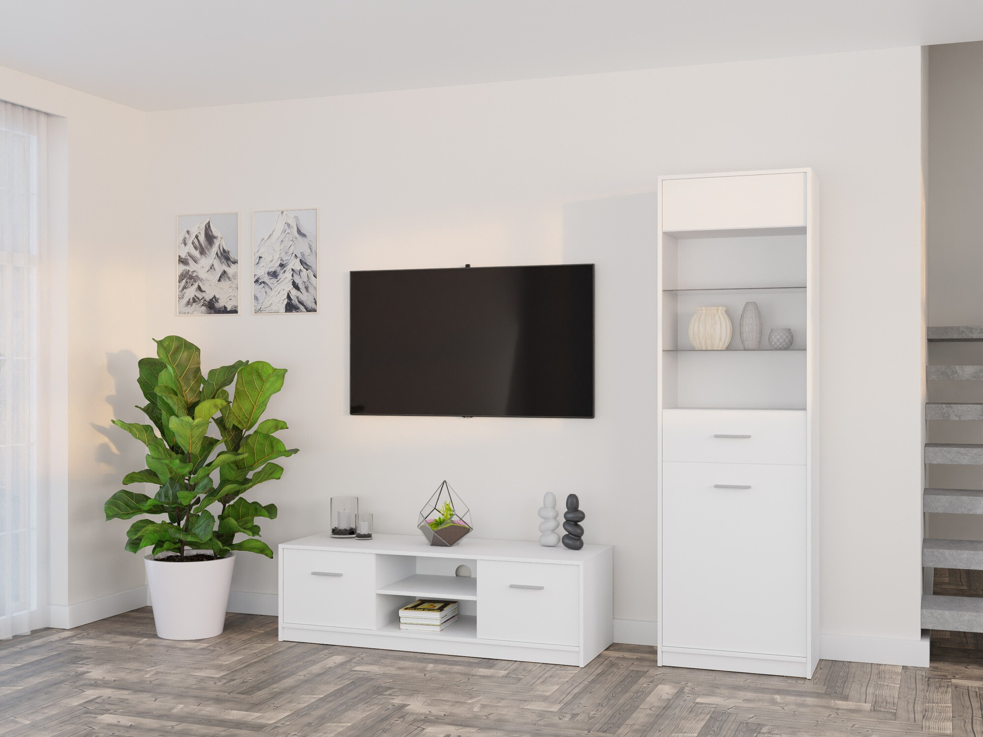 Stuemøbelsæt Novsore 161 (Hvid)