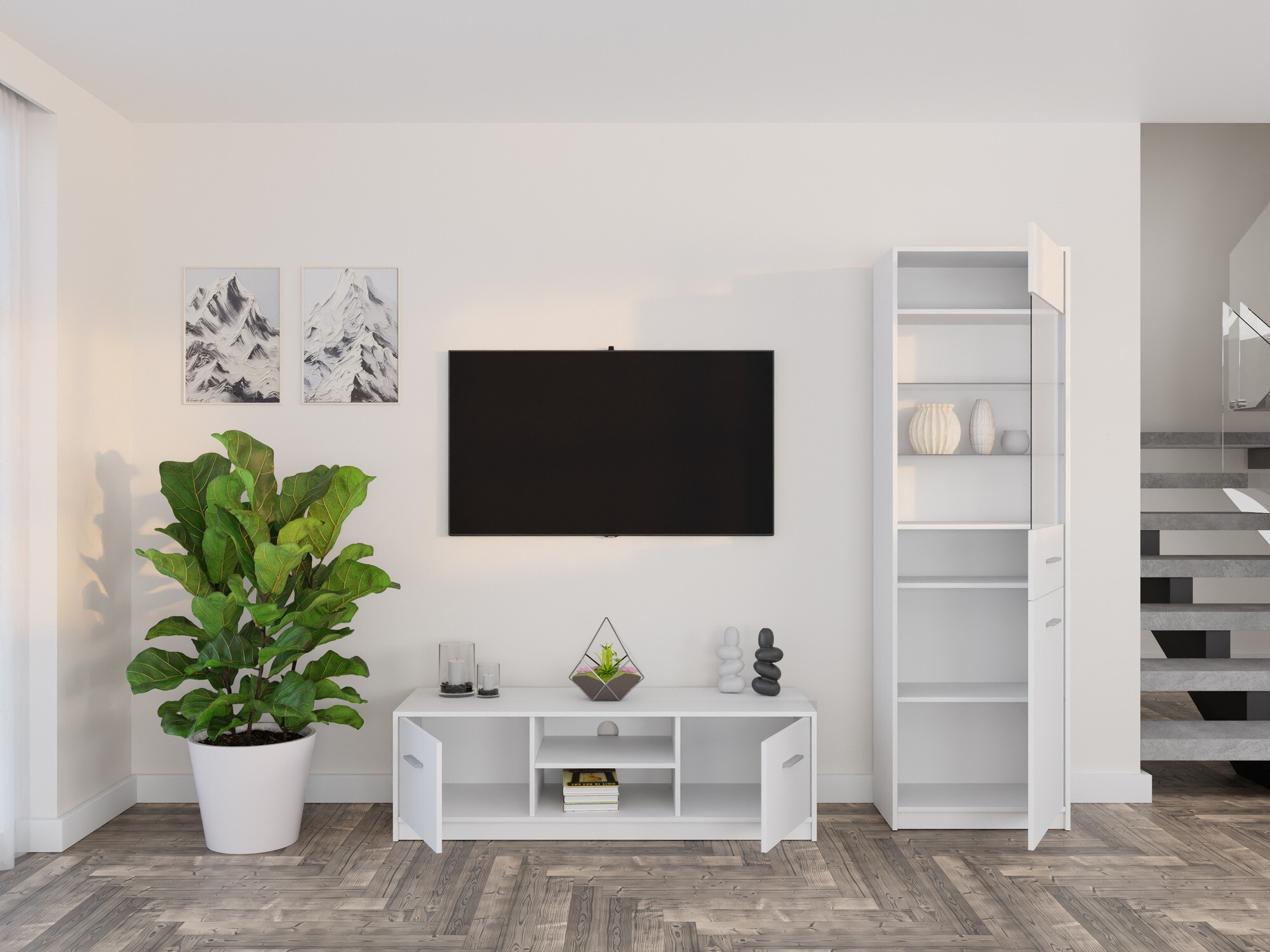 Stuemøbelsæt Novsore 161 (Hvid)