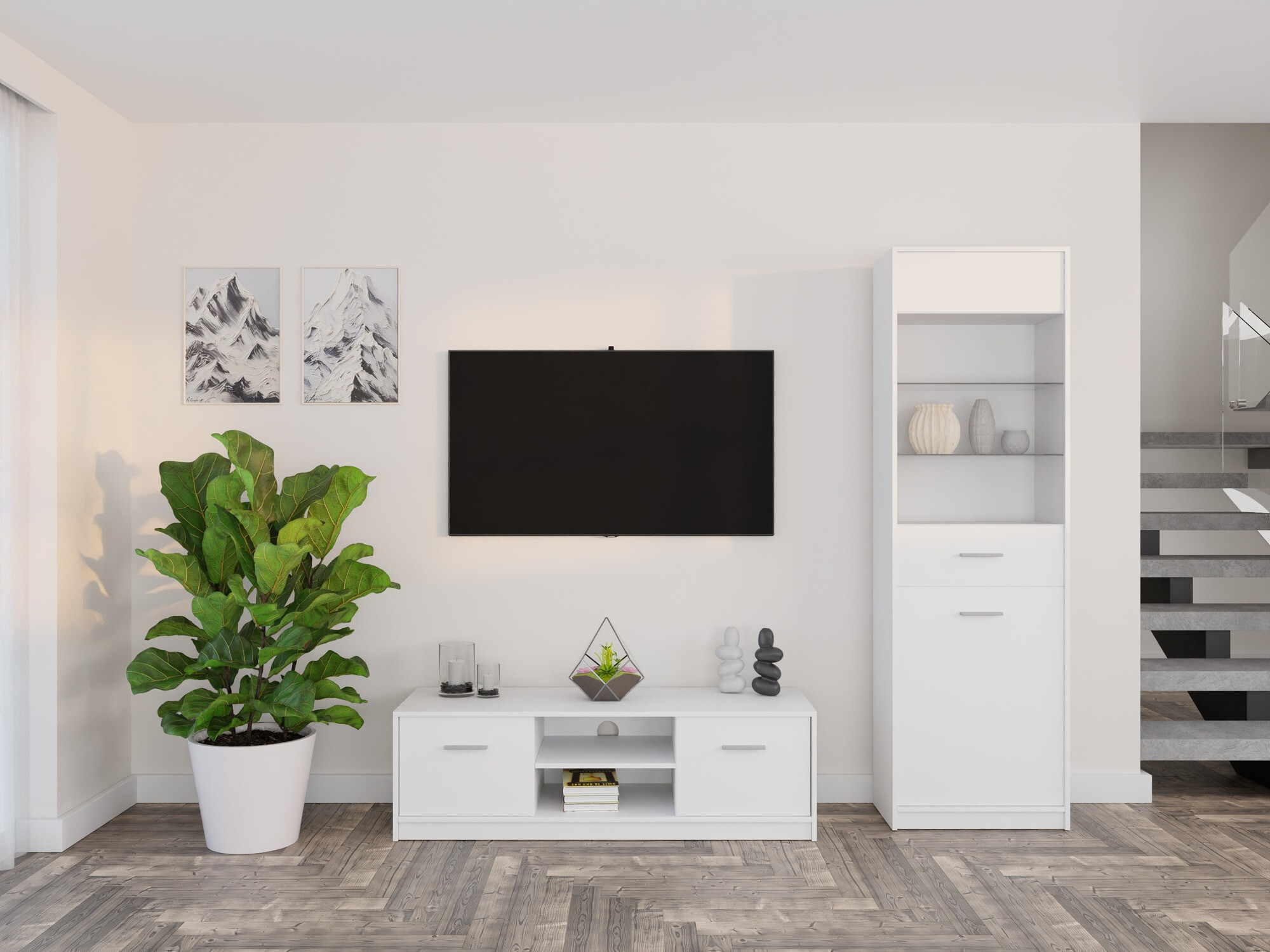 Stuemøbelsæt Novsore 161 (Hvid)