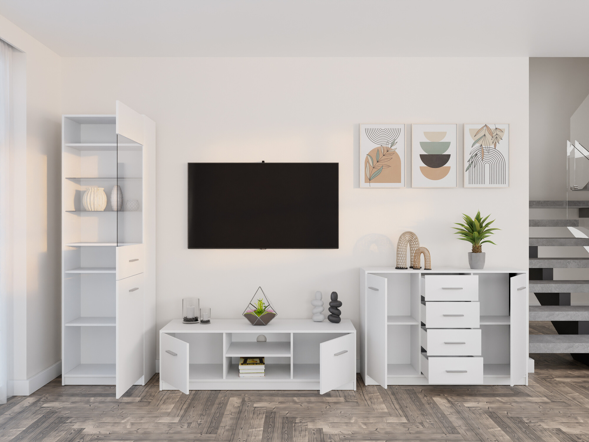 Stuemøbelsæt Novsore 162 (Hvid)