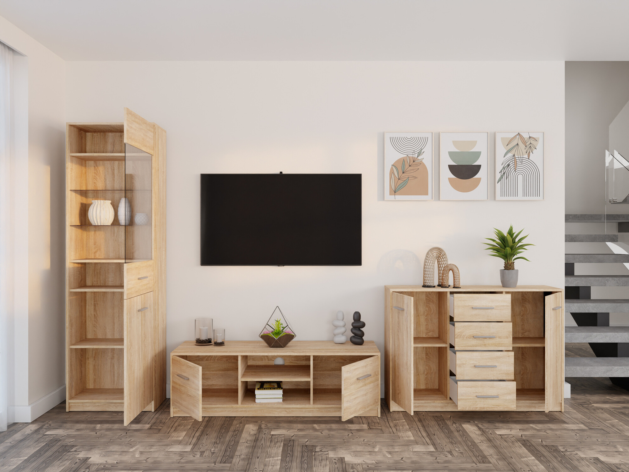 Stuemøbelsæt Novsore 162 (Sonoma eg)