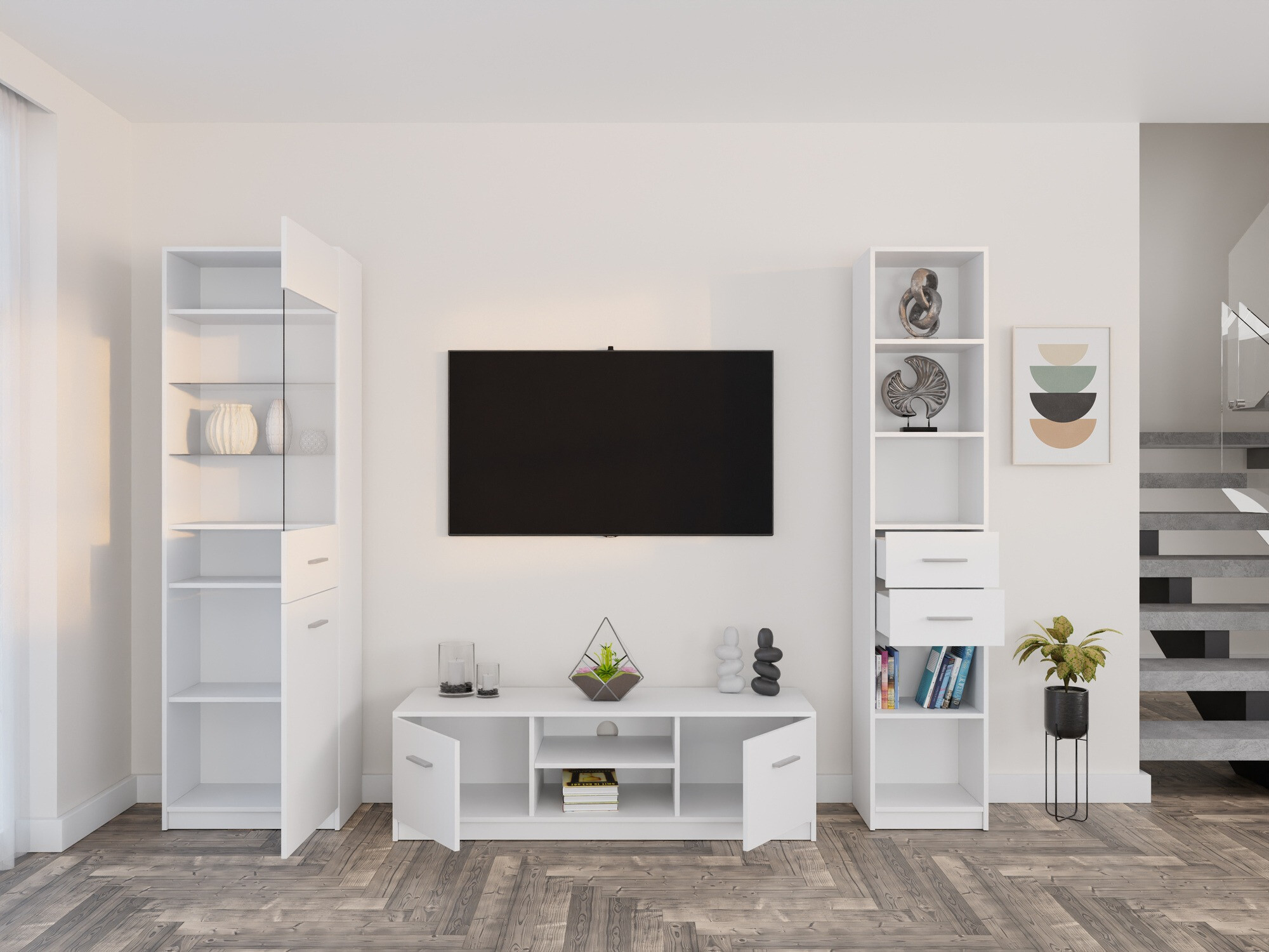 Stuemøbelsæt Novsore 163 (Hvid)