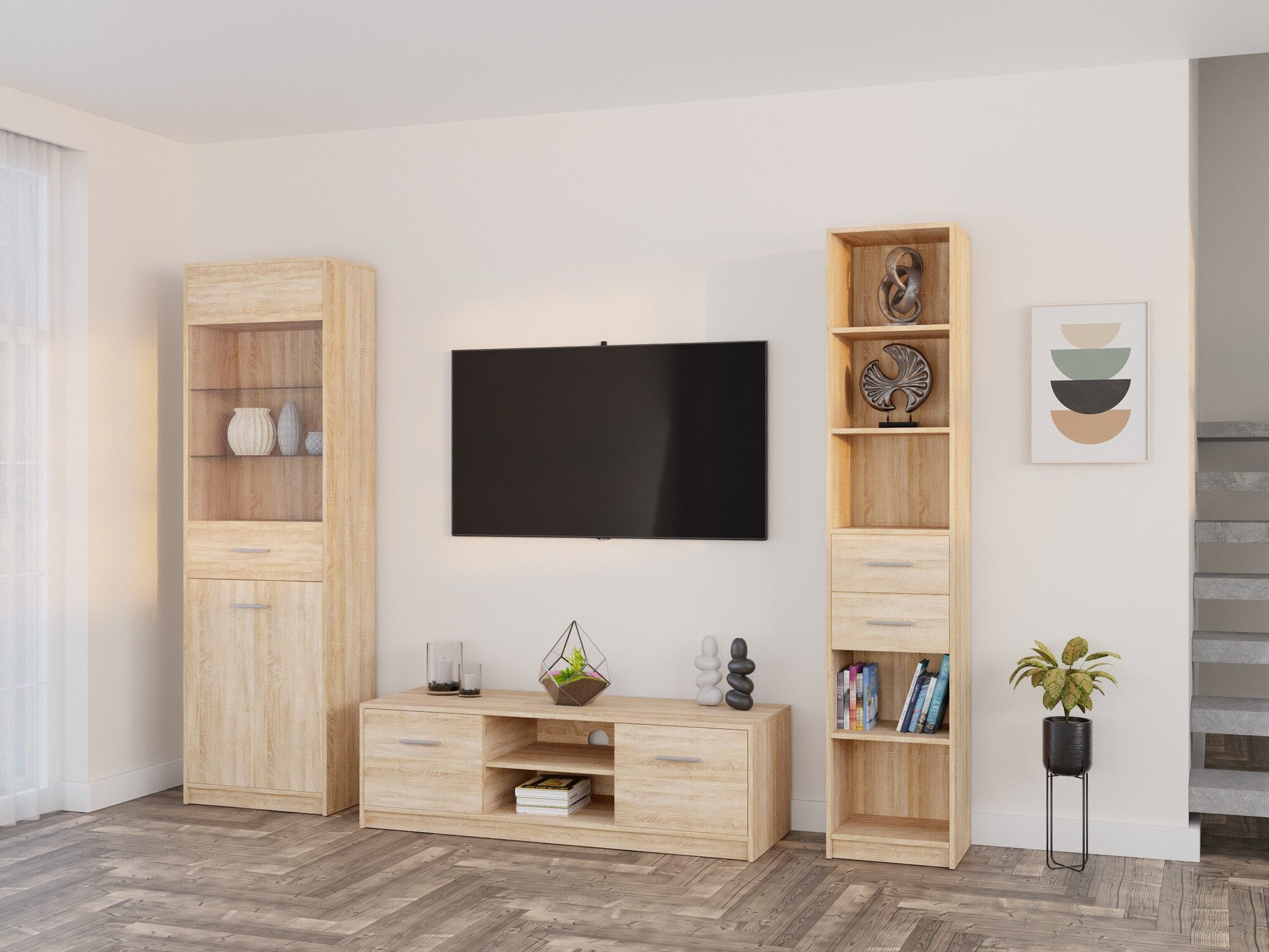 Stuemøbelsæt Novsore 163 (Sonoma eg)