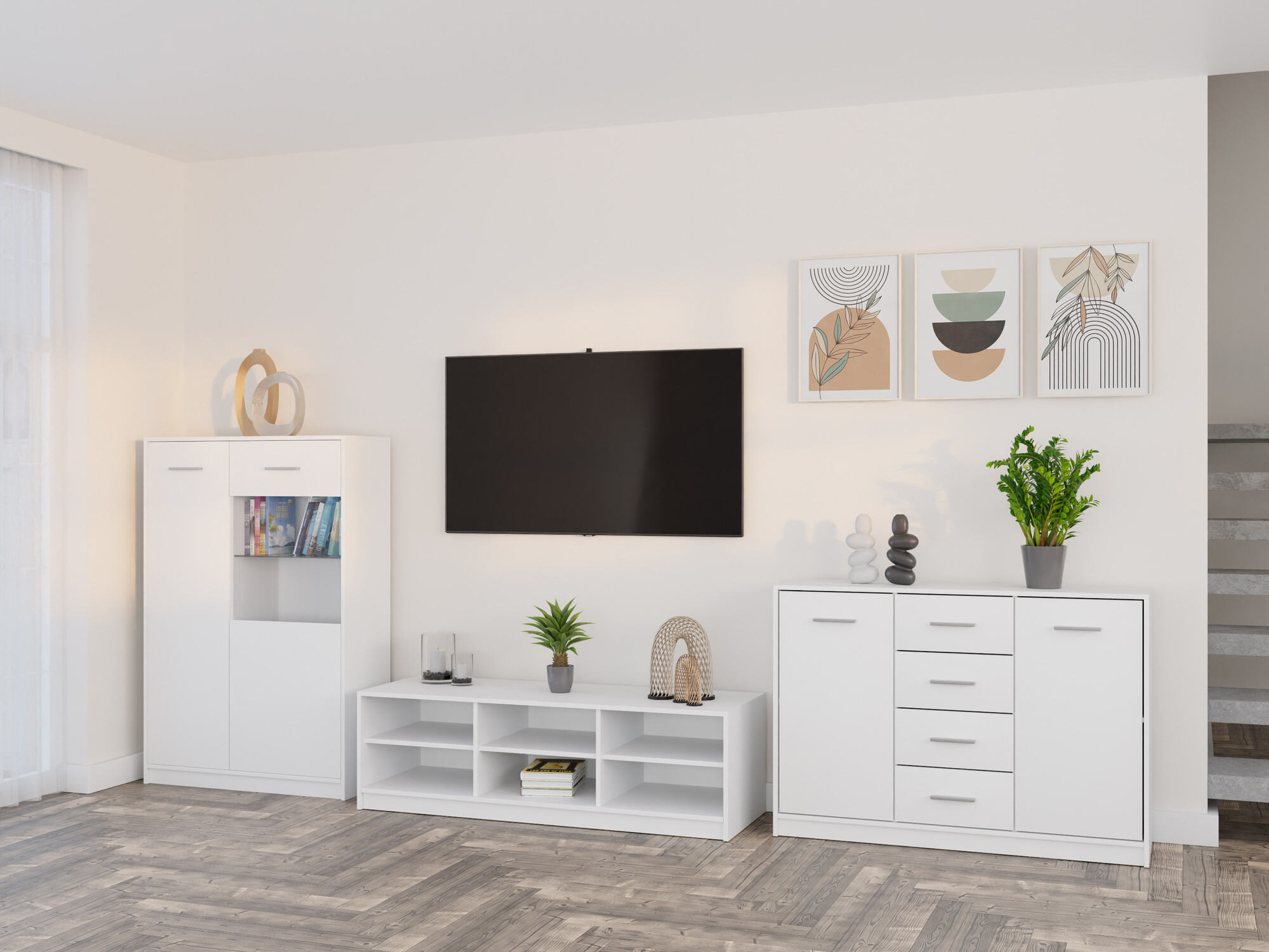 Stuemøbelsæt Novsore 165 (Hvid)