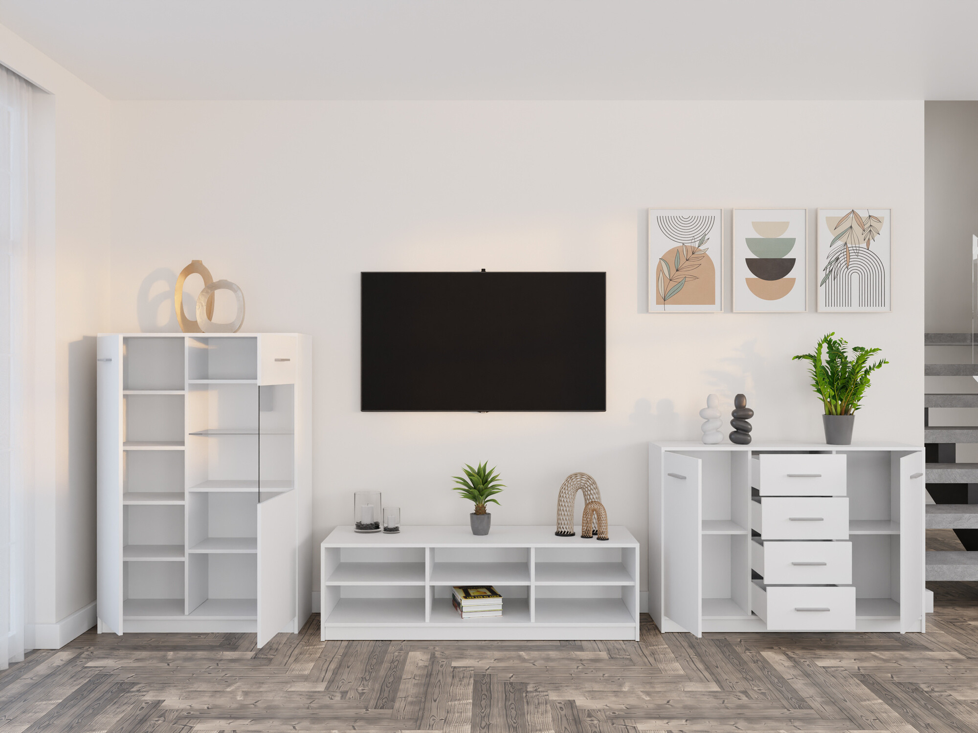 Stuemøbelsæt Novsore 165 (Hvid)