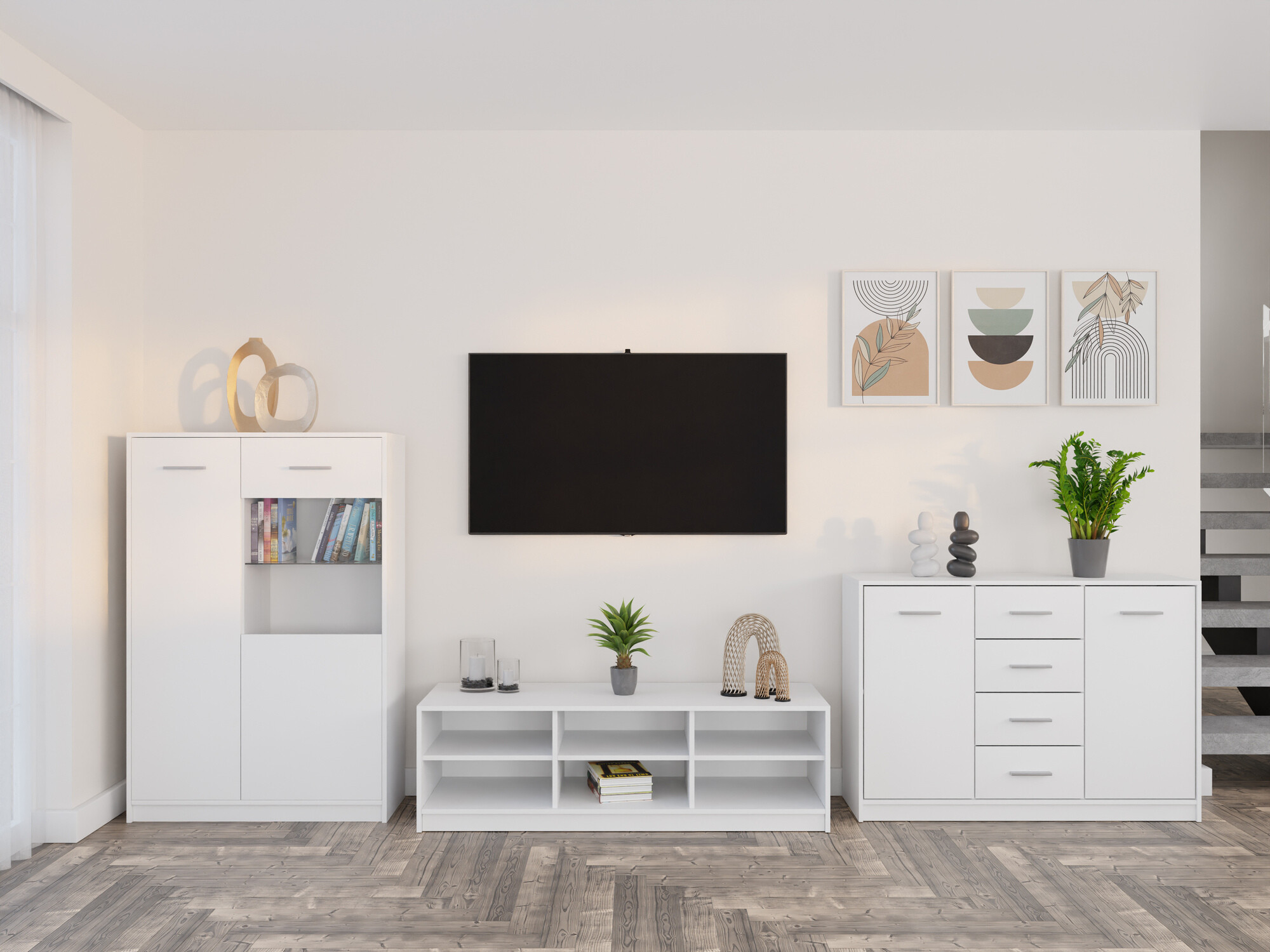 Stuemøbelsæt Novsore 165 (Hvid)