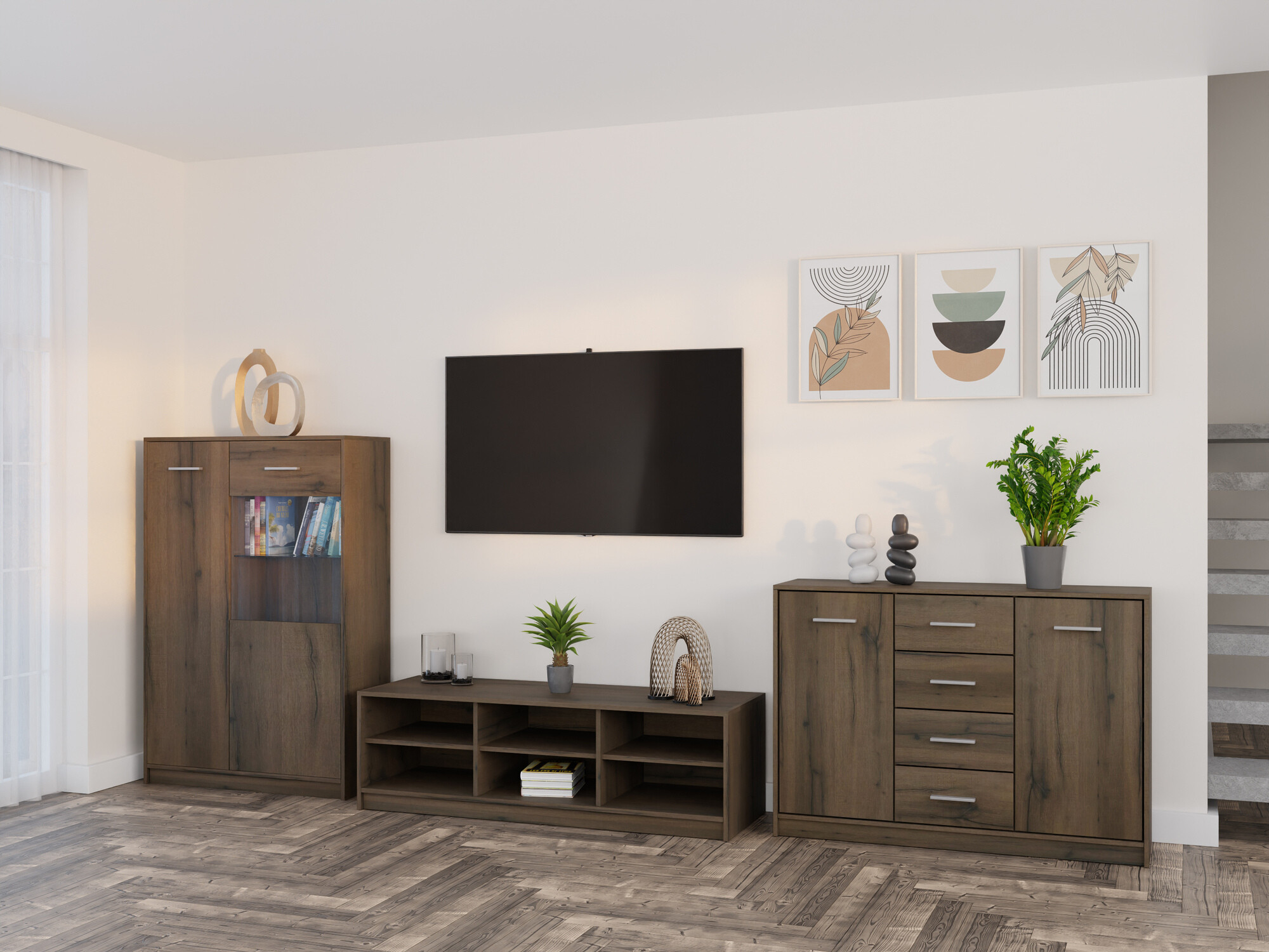 Stuemøbelsæt Novsore 165 (Mørk eg)