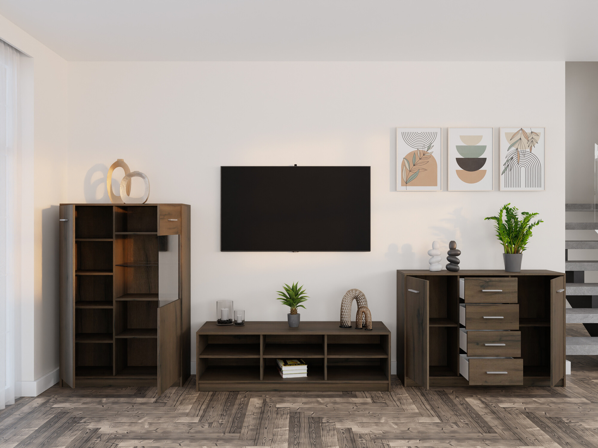 Stuemøbelsæt Novsore 165 (Mørk eg)