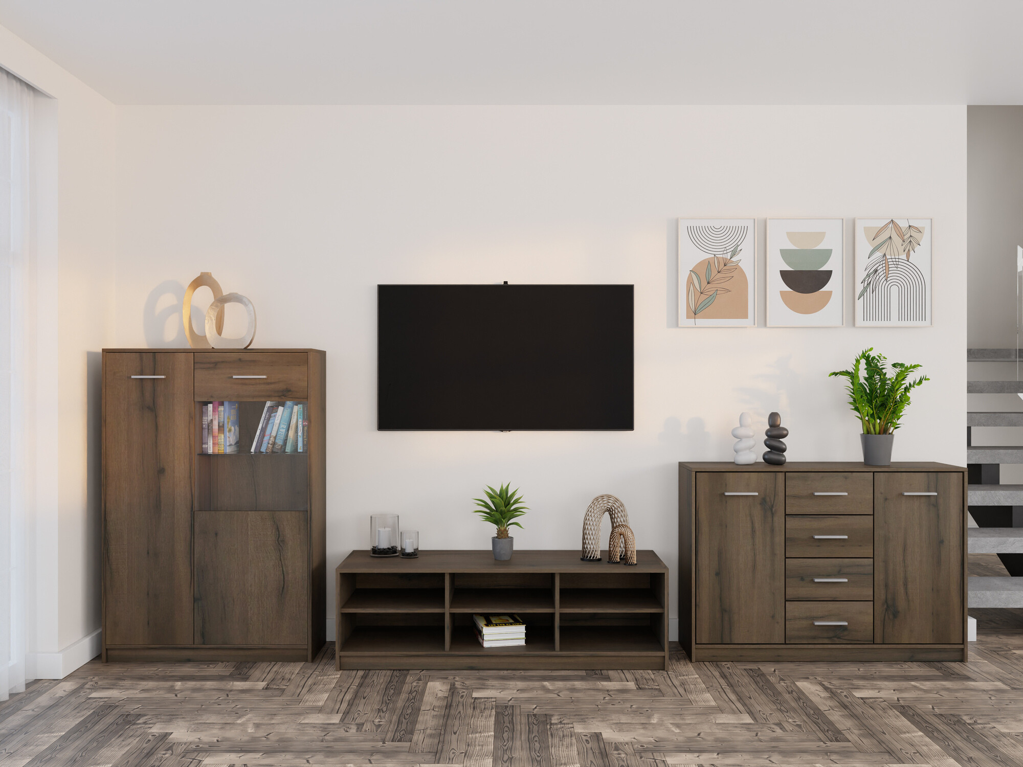 Stuemøbelsæt Novsore 165 (Mørk eg)