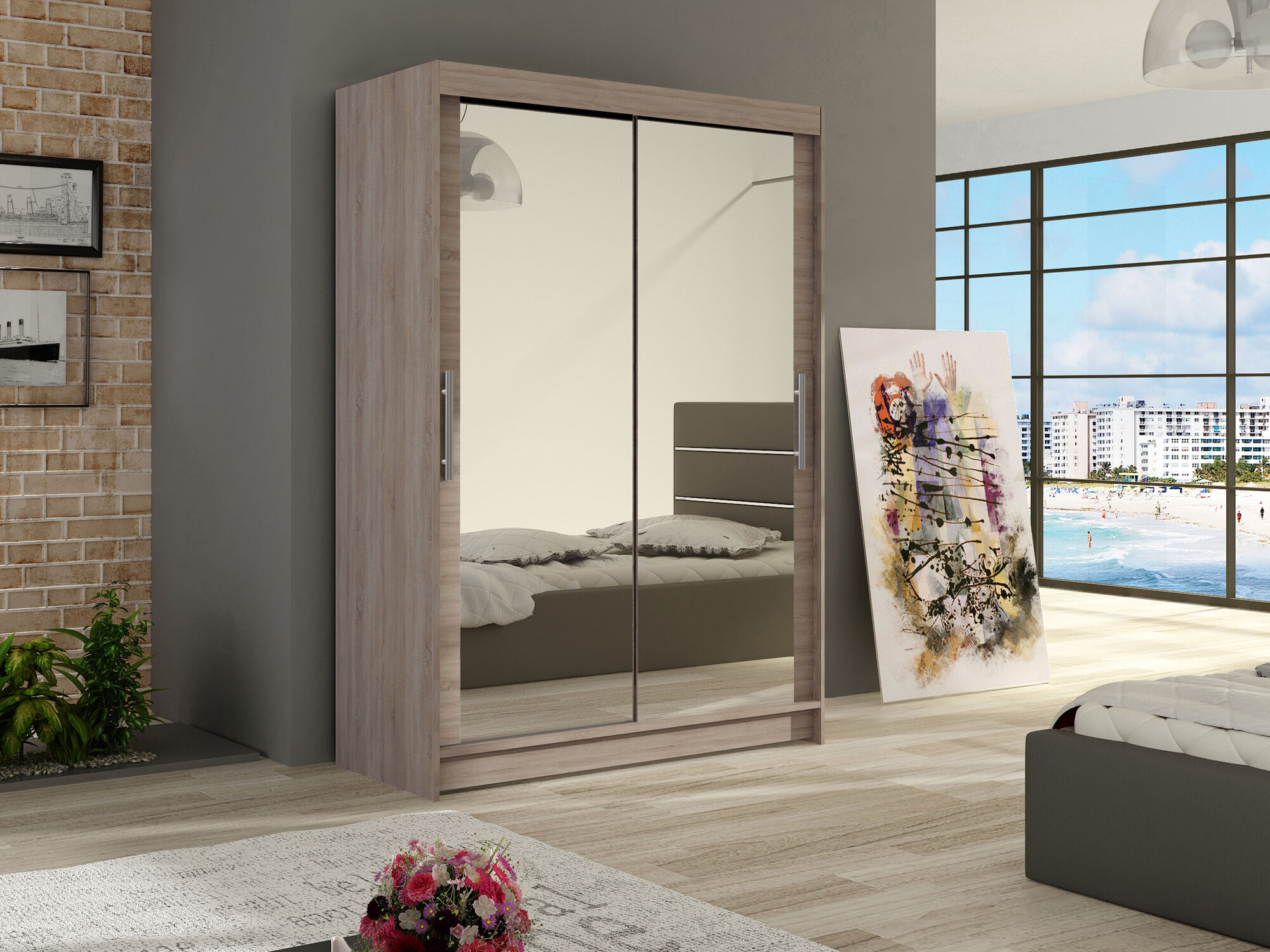 Garderobeskab Closico Pacron VII (Trøffel egetræ)