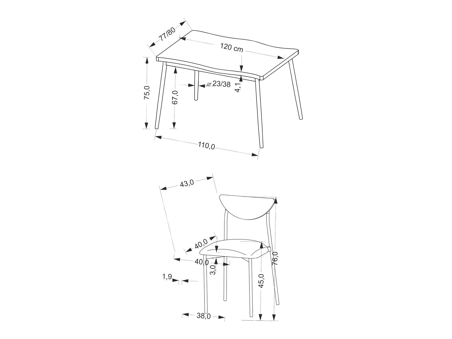 Spisestuesæt Houston 1933