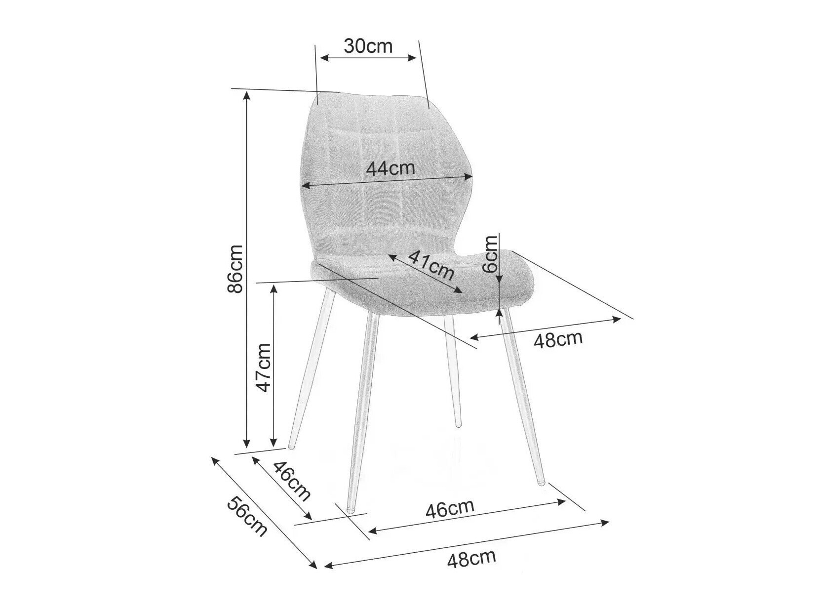 Stol Detroit 718 (Sort)