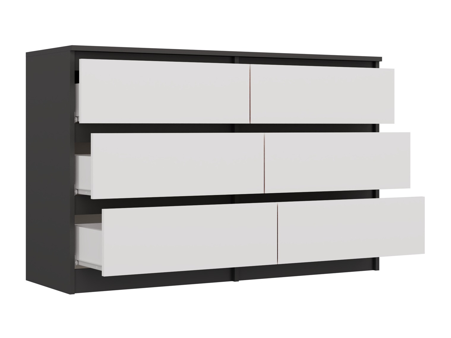 Kommode Elbvelu 103 (Antracit + Hvid)