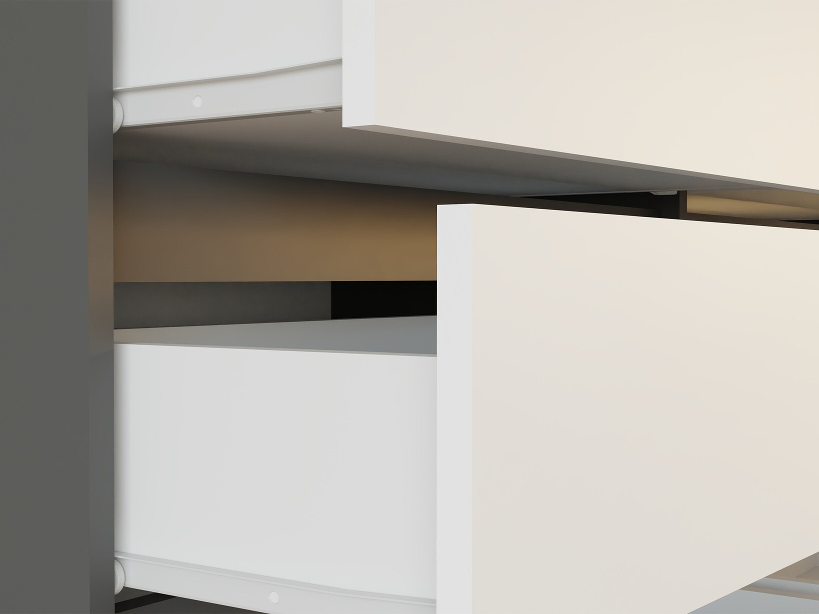 Kommode Elbvelu 103 (Antracit + Hvid)