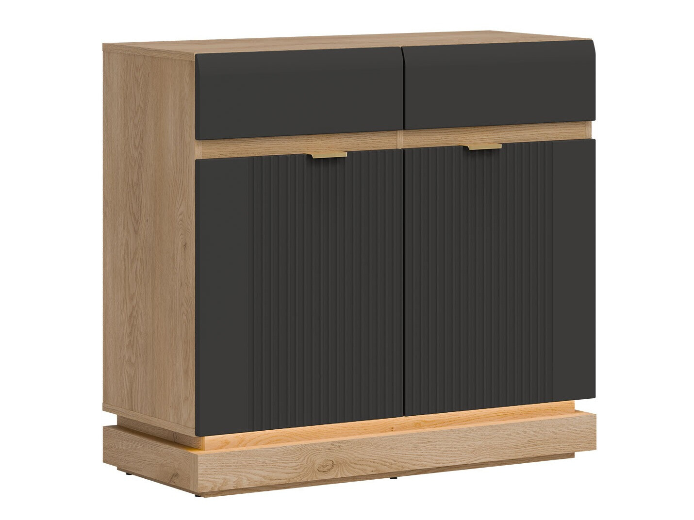 Kommode Teselbu 102 (Antracit + Egetræ)