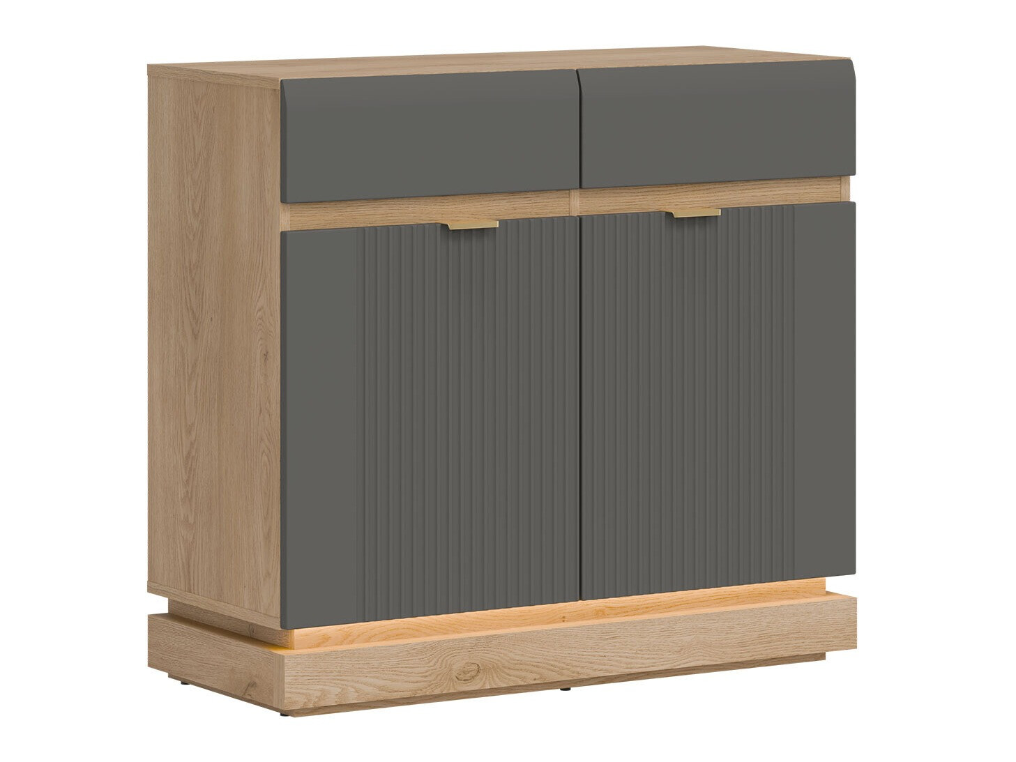 Kommode Teselbu 102 (Grå + Egetræ)