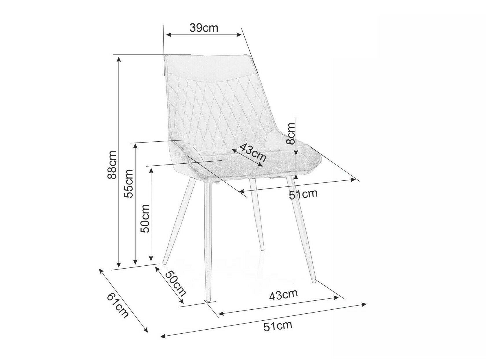 Stol Detroit 732 (Grå)