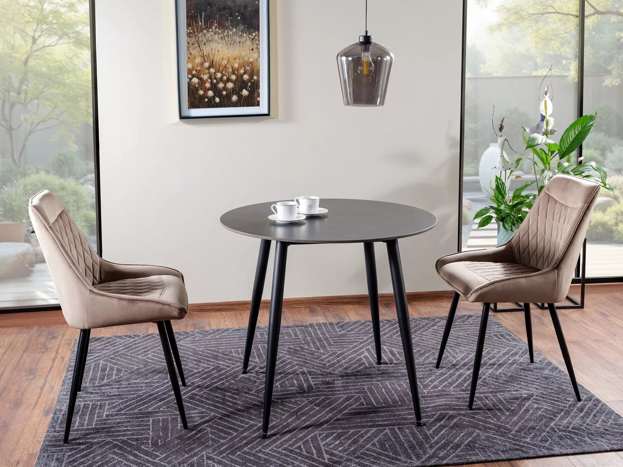 Stol Detroit 732 (Lysebrun)