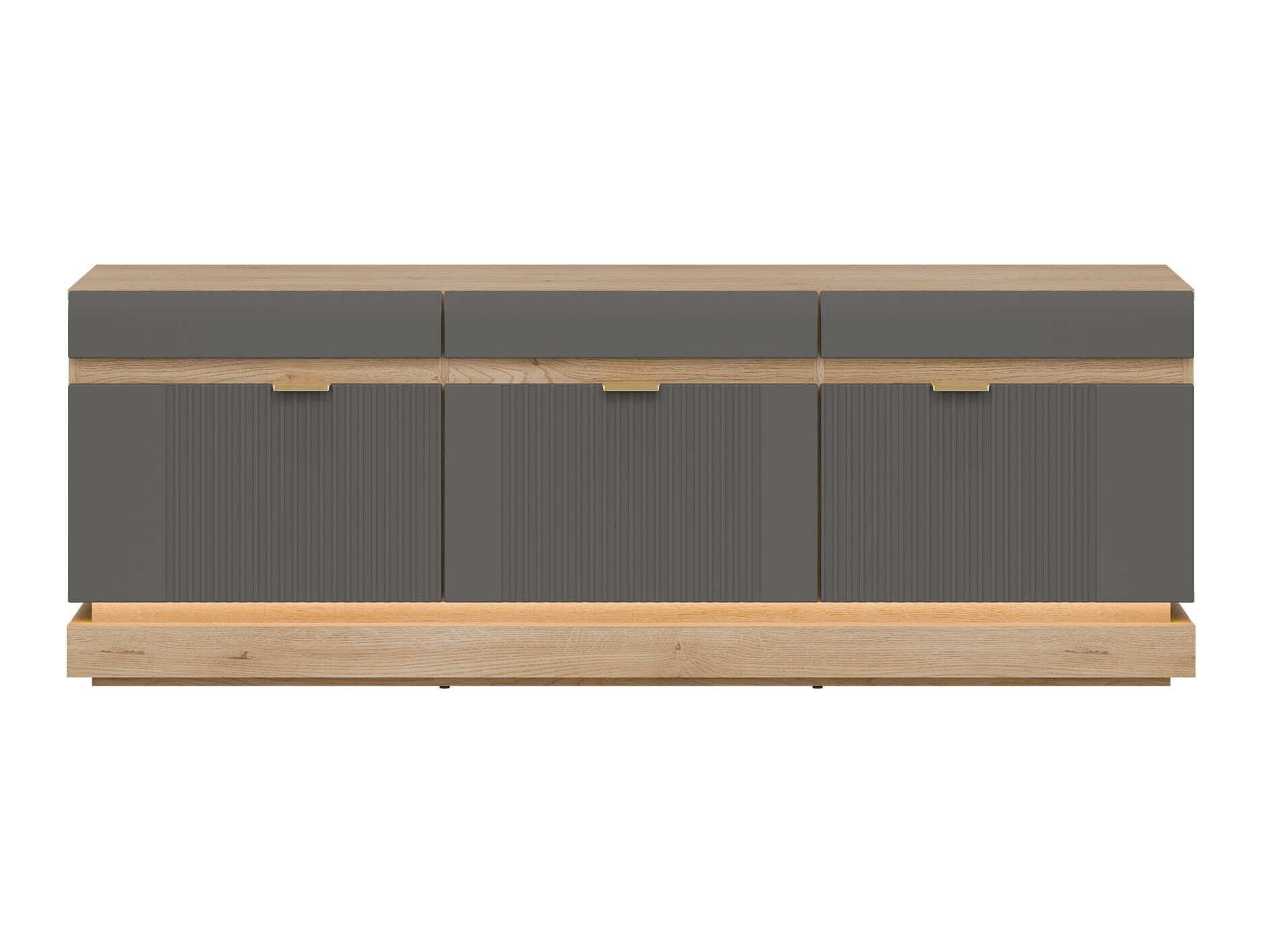 TV-bord Teselbu 100 (Grå + Torro-eg)