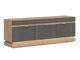 TV-bord Teselbu 100 (Grå + Torro-eg)