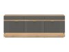 TV-bord Teselbu 100 (Grå + Torro-eg)