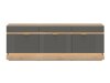 TV-bord Teselbu 100 (Grå + Torro-eg)