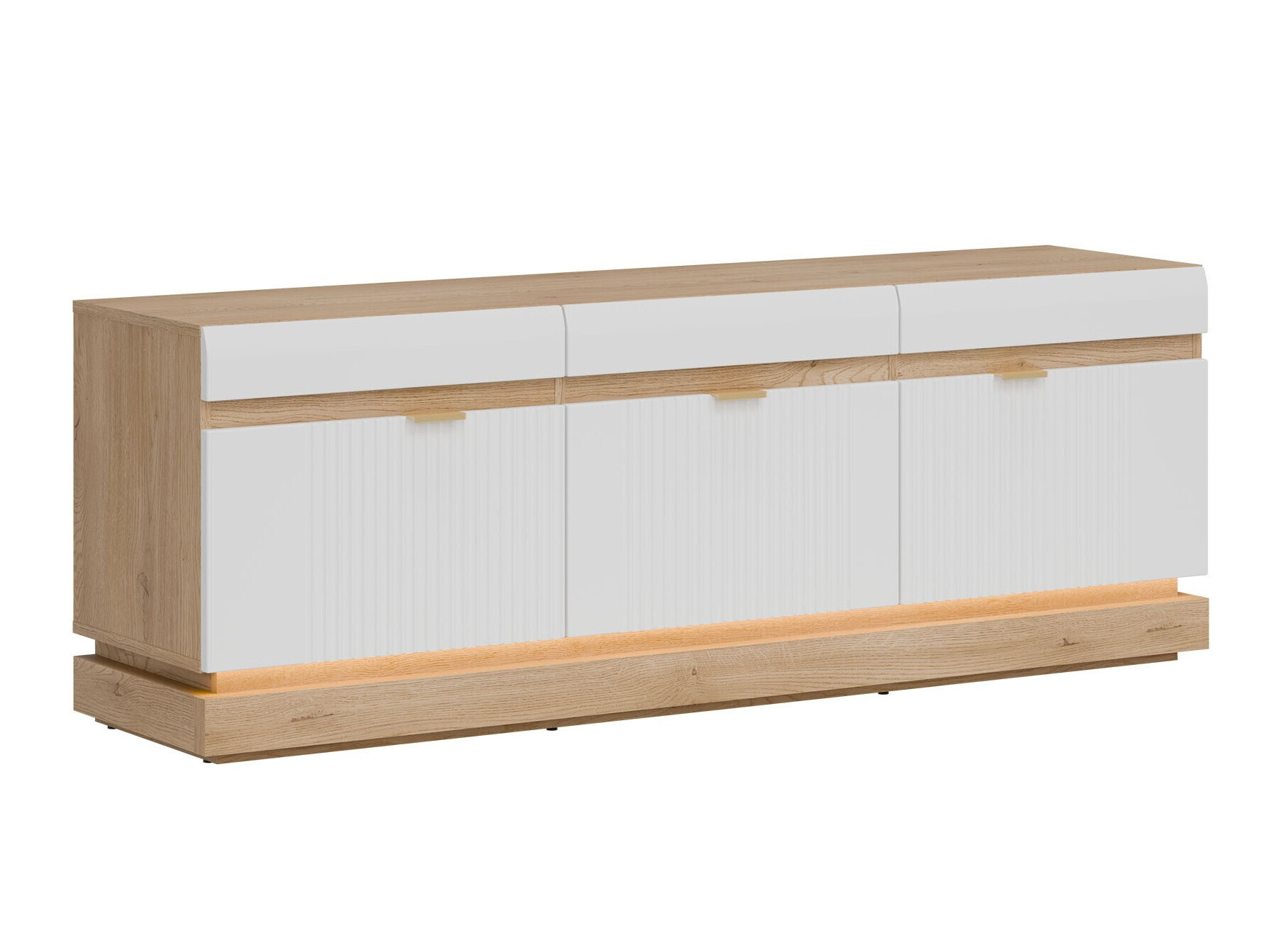 TV-bord Teselbu 100 (Hvid + Torro-eg)