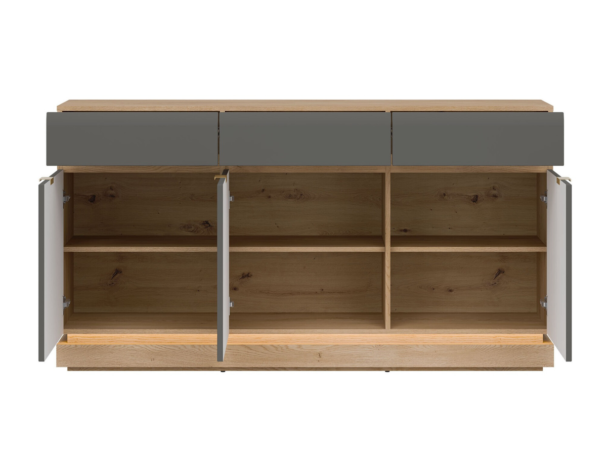 Kommode Teselbu 104 (Grå + Egetræ)