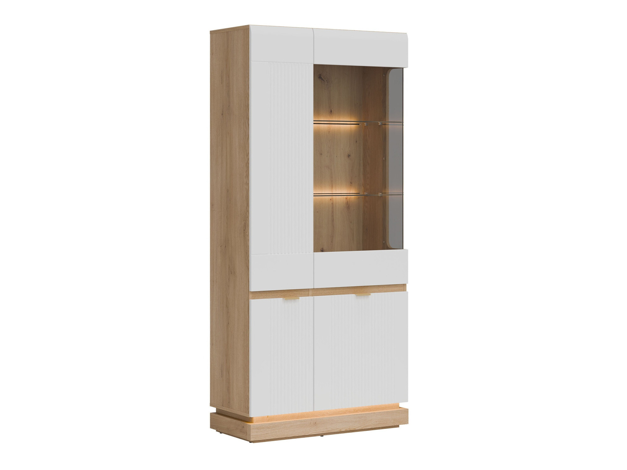 Reol Teselbu 111 (Hvid + Egetræ)