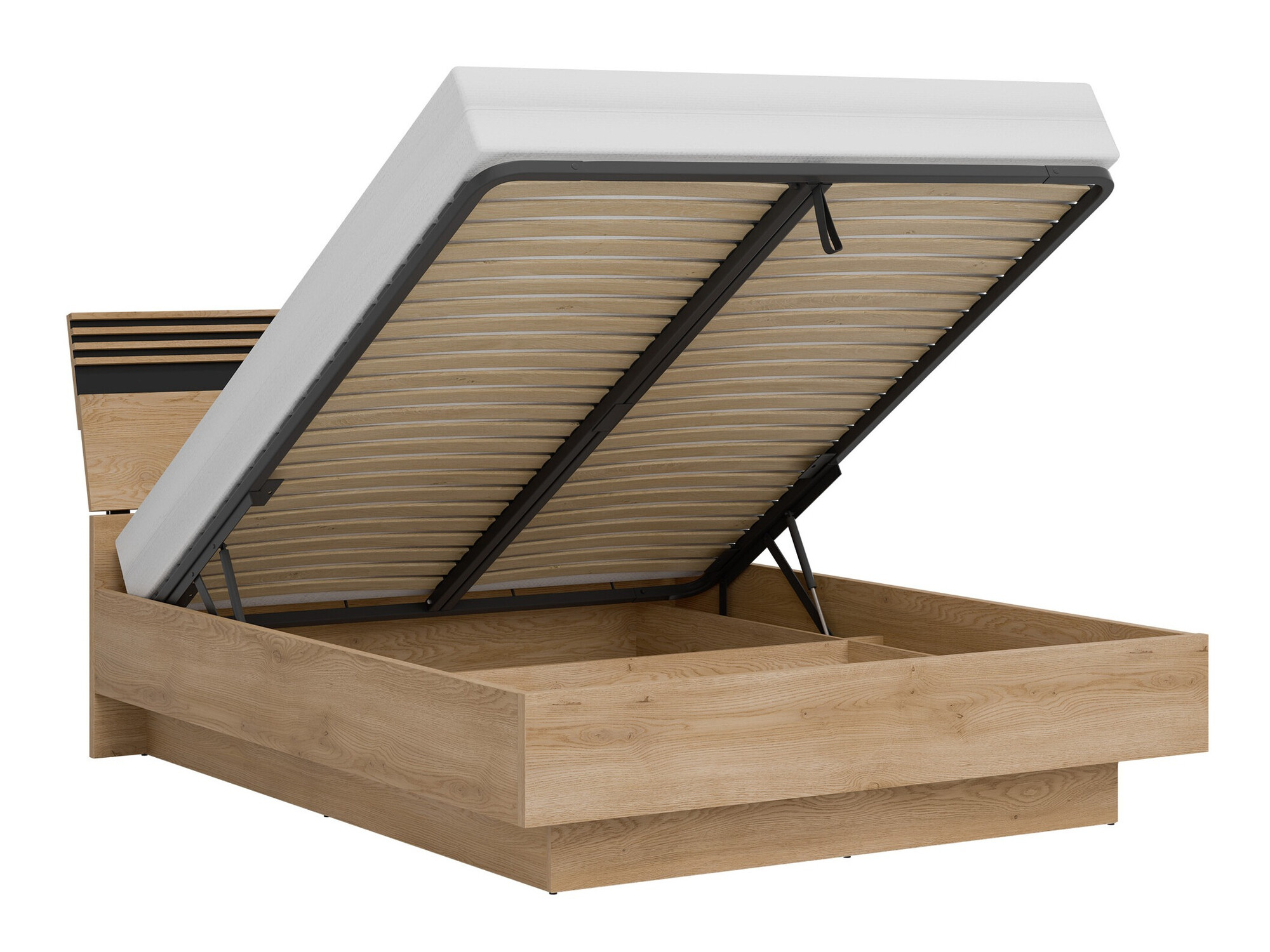 Soveværelsessæt Teselbu 117 (Antracit + Egetræ)