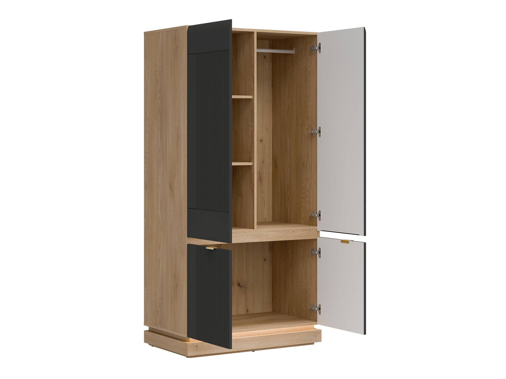 Soveværelsessæt Teselbu 117 (Antracit + Egetræ)