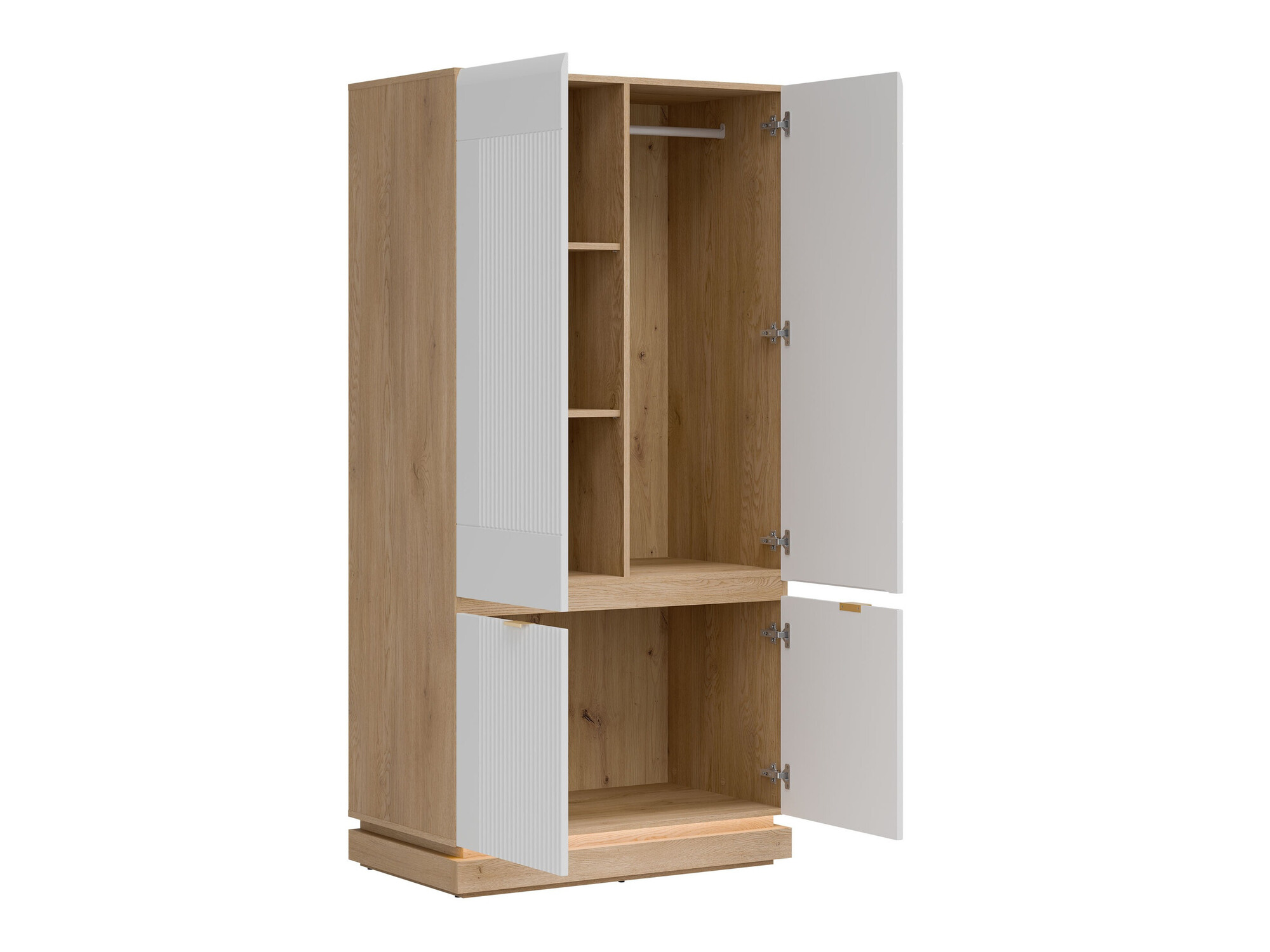 Soveværelsessæt Teselbu 117 (Hvid + Egetræ)