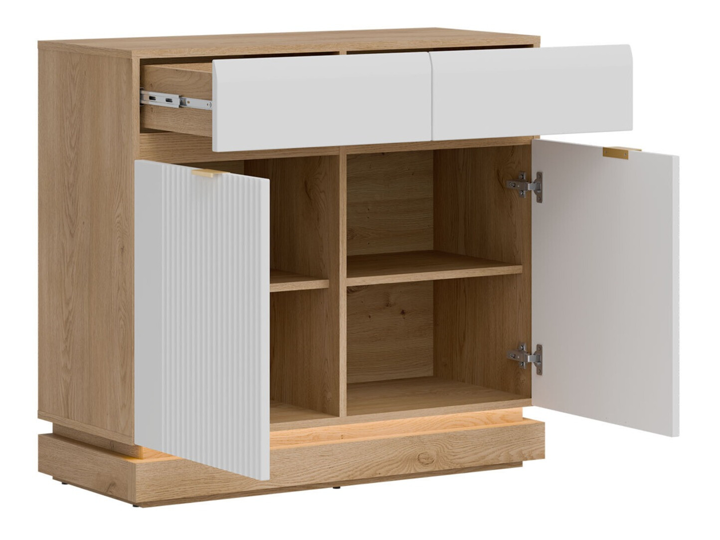 Soveværelsessæt Teselbu 117 (Hvid + Egetræ)