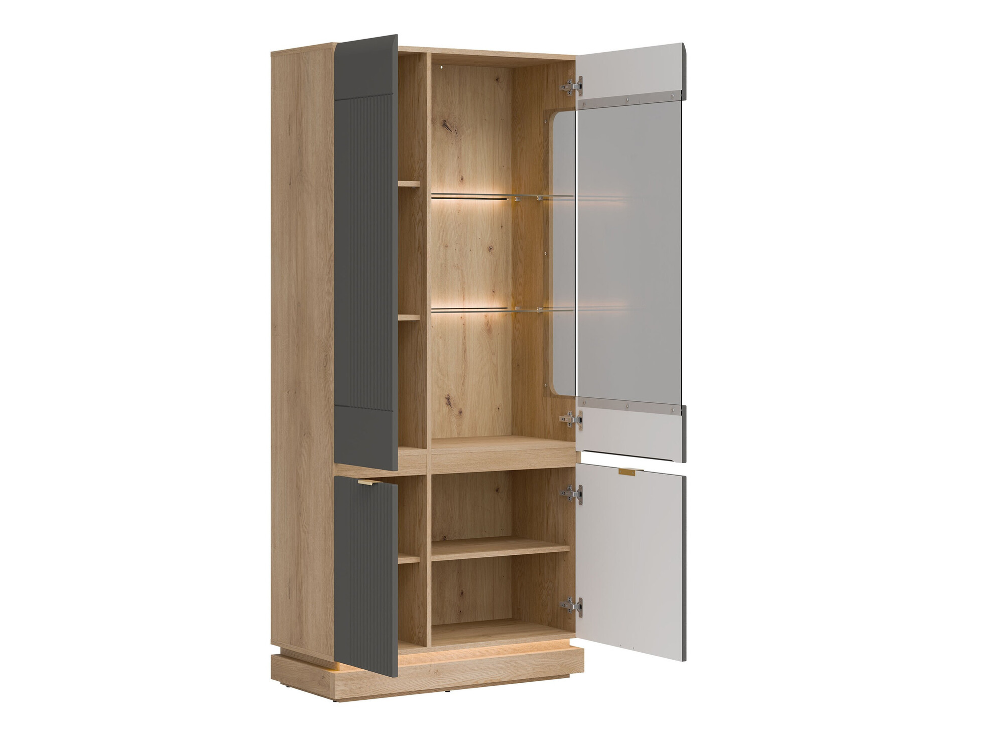 Stuemøbelsæt Teselbu 116 (Grå + Egetræ)