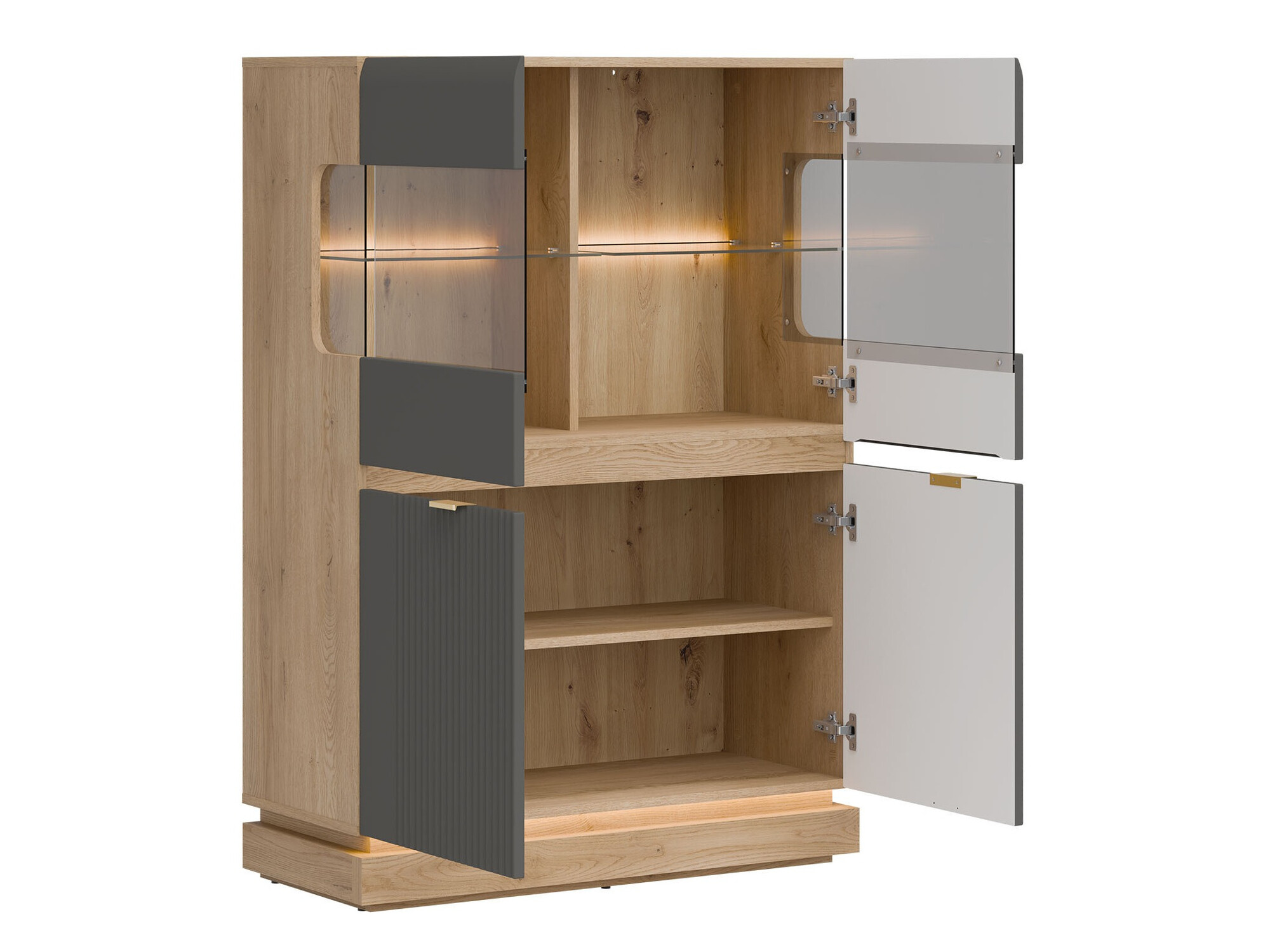 Stuemøbelsæt Teselbu 116 (Grå + Egetræ)