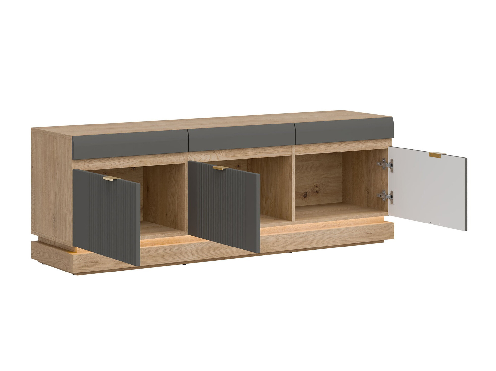 Stuemøbelsæt Teselbu 116 (Grå + Egetræ)