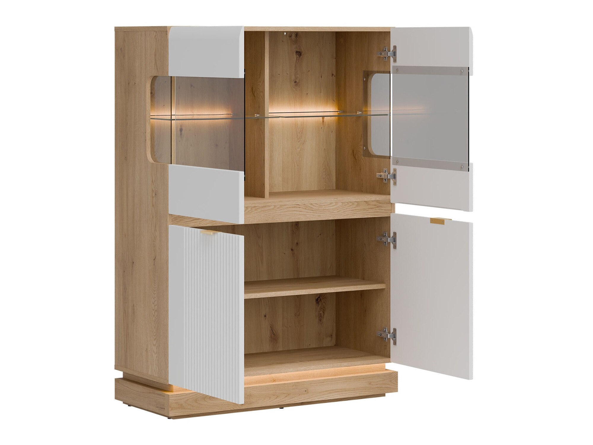 Stuemøbelsæt Teselbu 116 (Hvid + Egetræ)