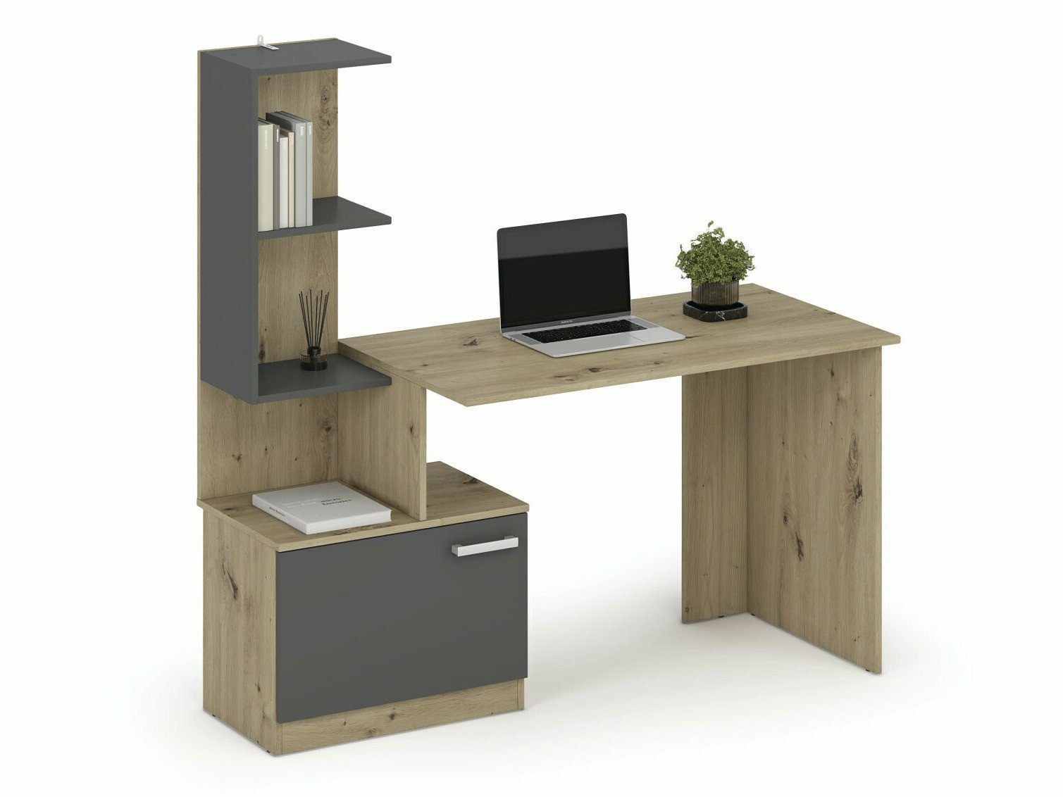 Skrivebord Houston 1948 (Grafit + Artisan eg)