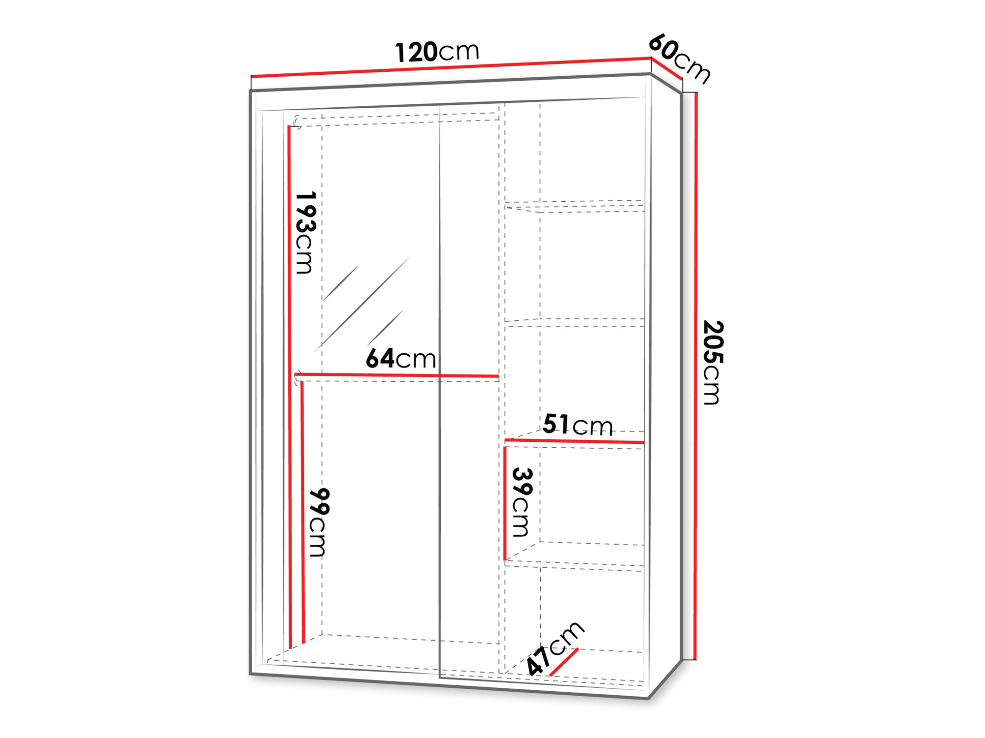 Garderobeskab Hederus (Hvid)