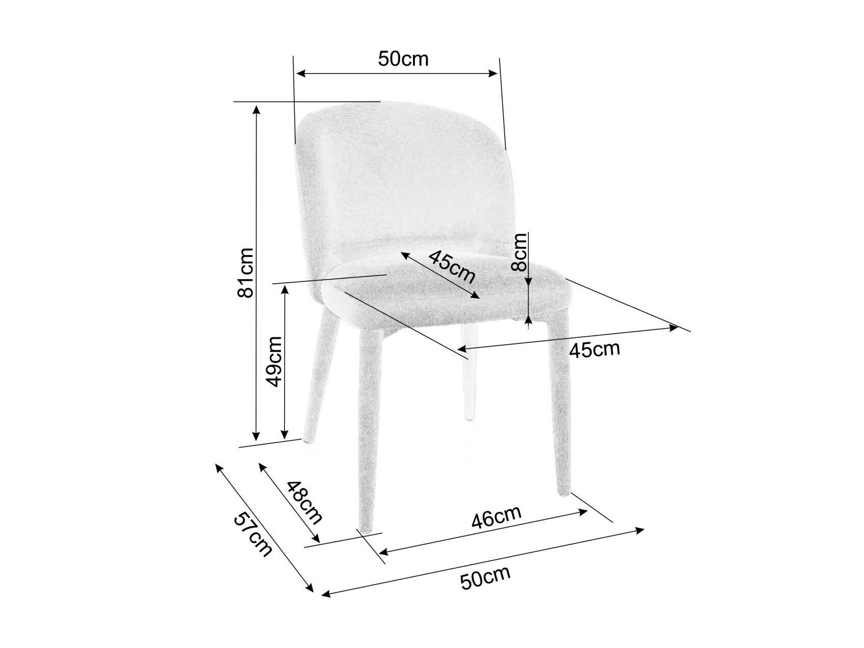 Stol Detroit 742 (Lys grå)