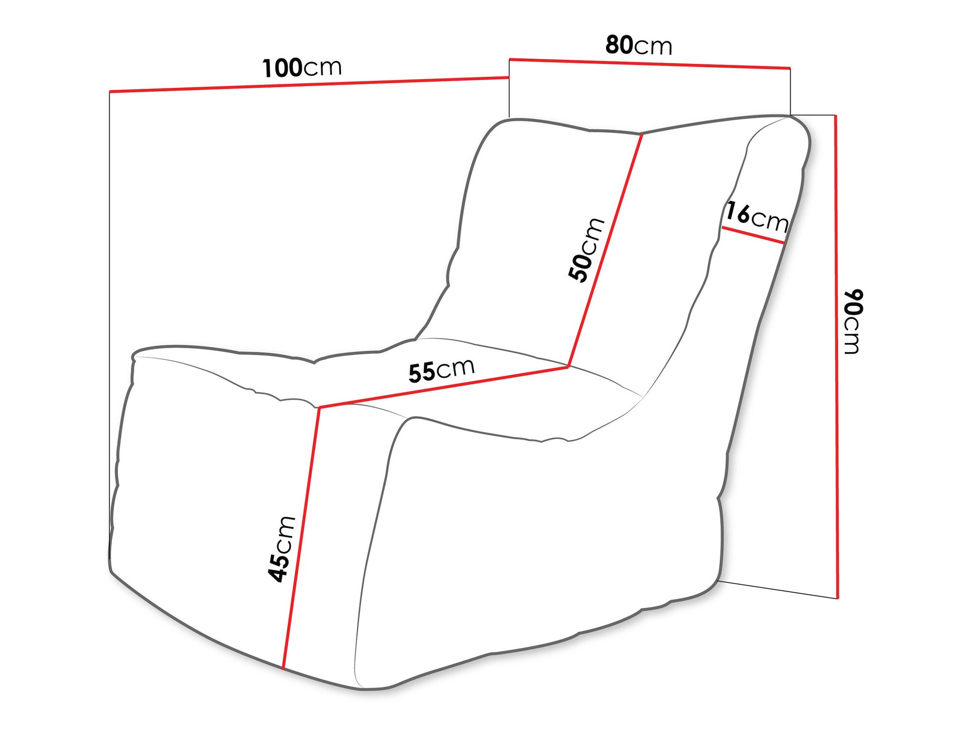 Sækkestol Rockford 102 (Poso 27)
