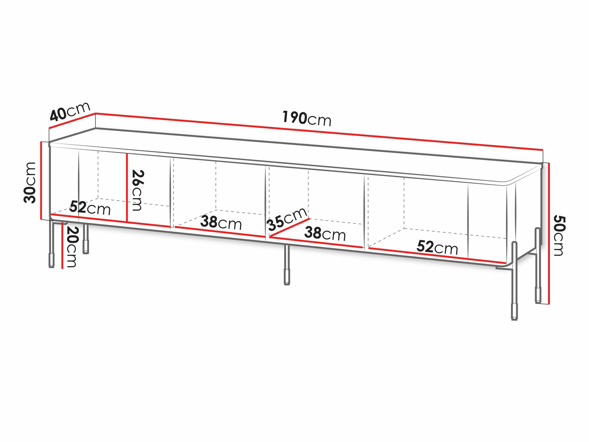 TV-bord Nobilitas (Kashmir)