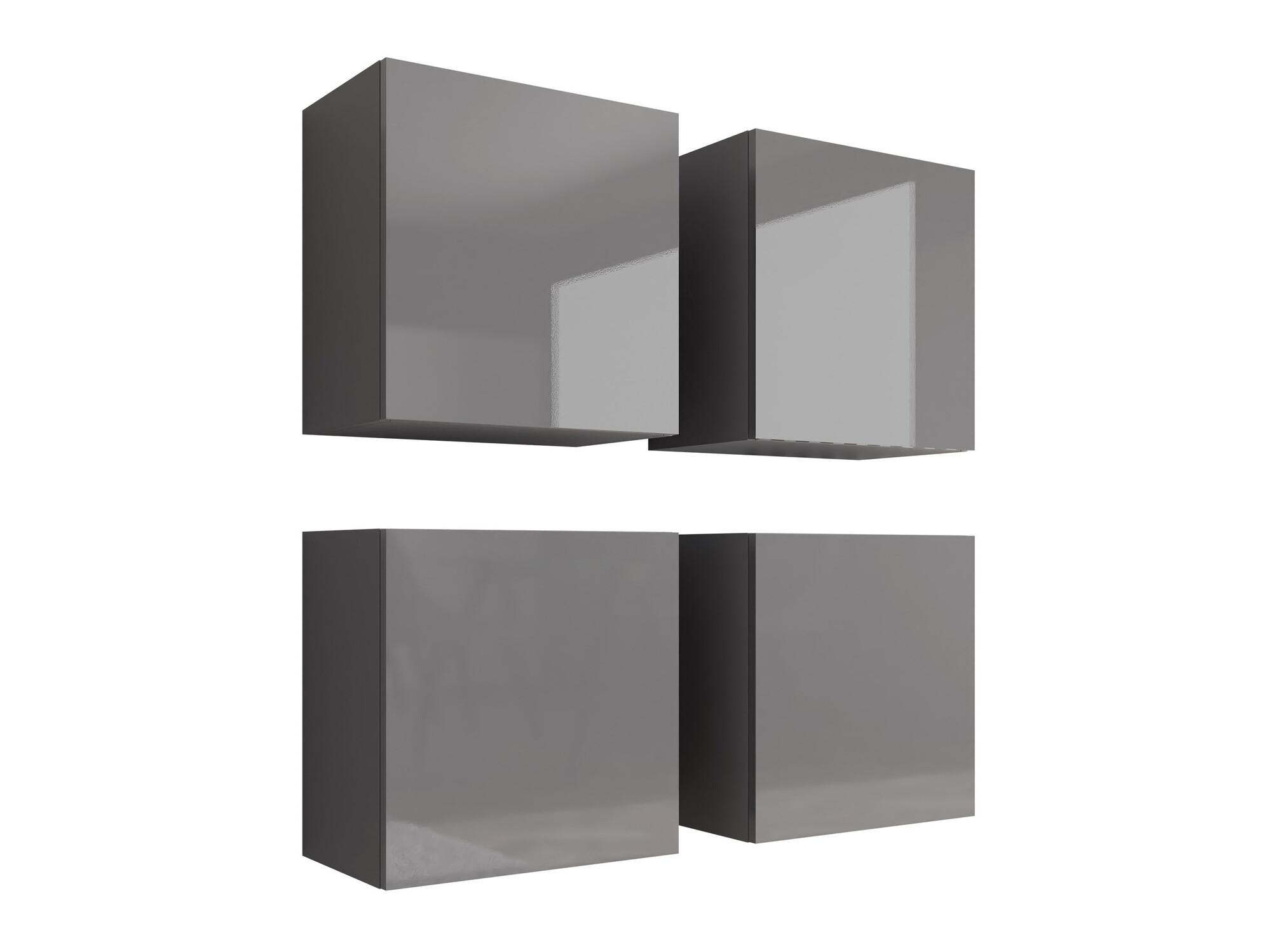 Skabssæt Venenou 143 (Grå + Gloss grå)