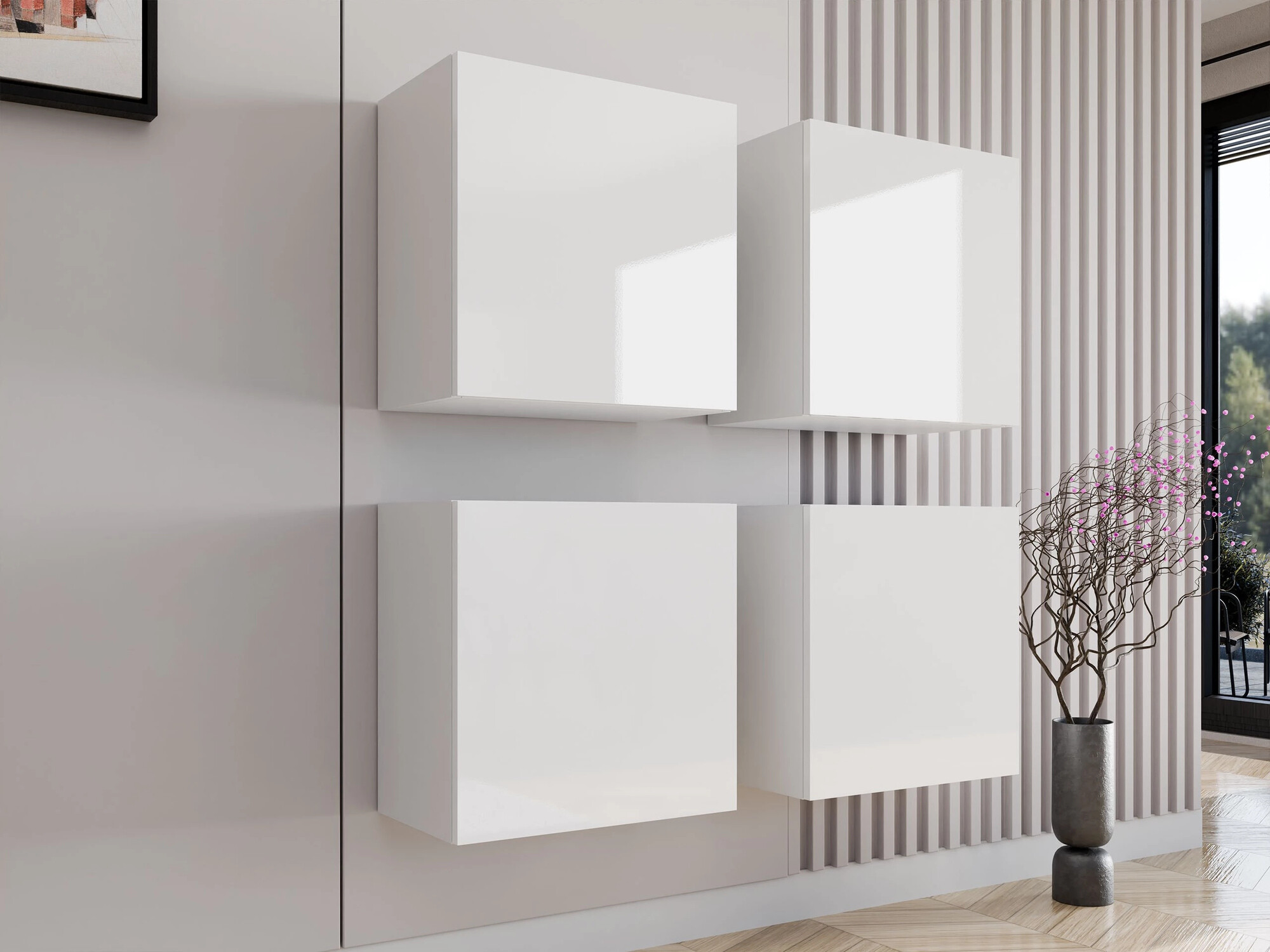 Skabssæt Venenou 143 (Hvid + Glansfuld hvid)