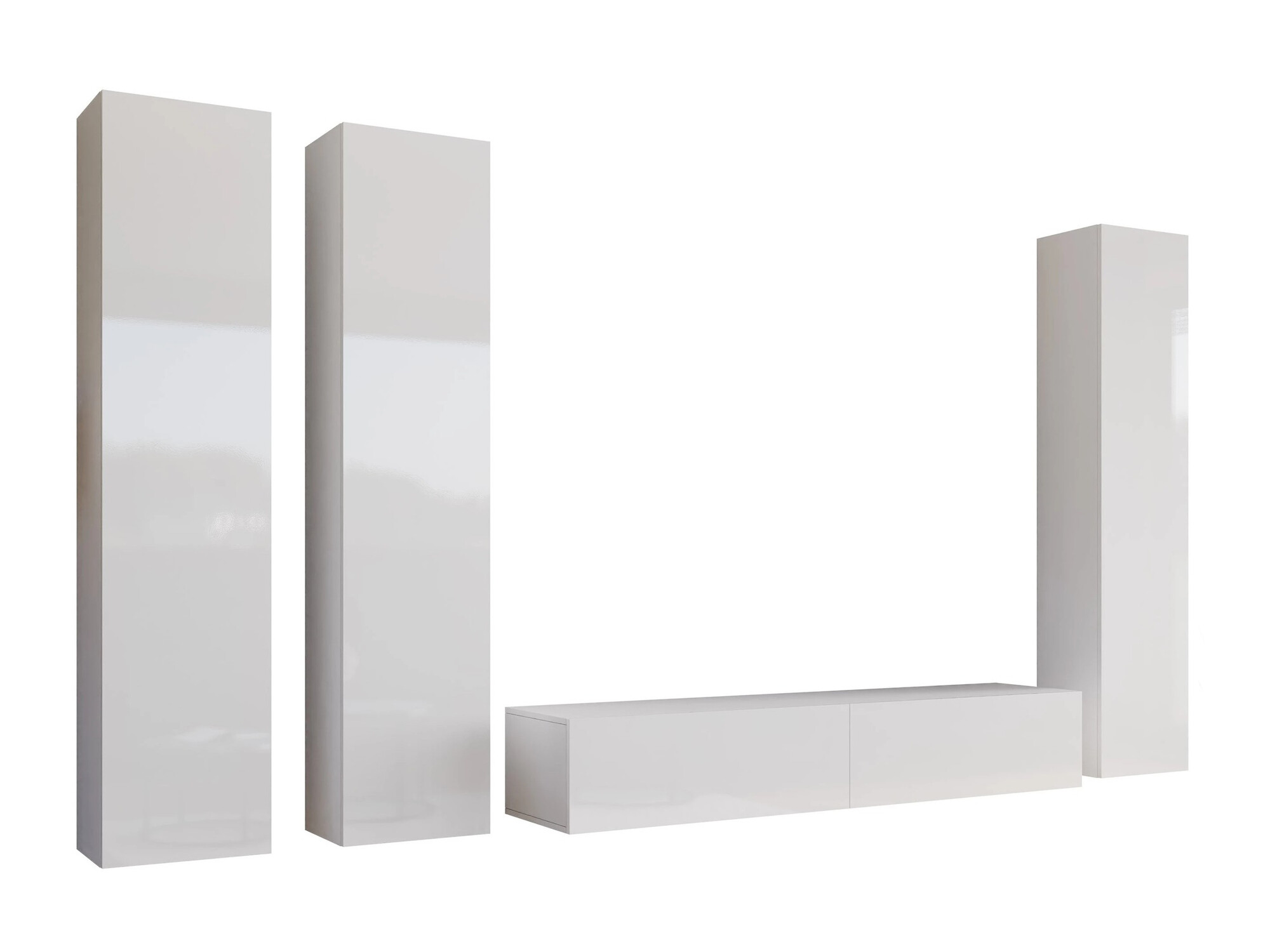 Stuemøbelsæt Venenou 100 (Hvid + Glansfuld hvid)